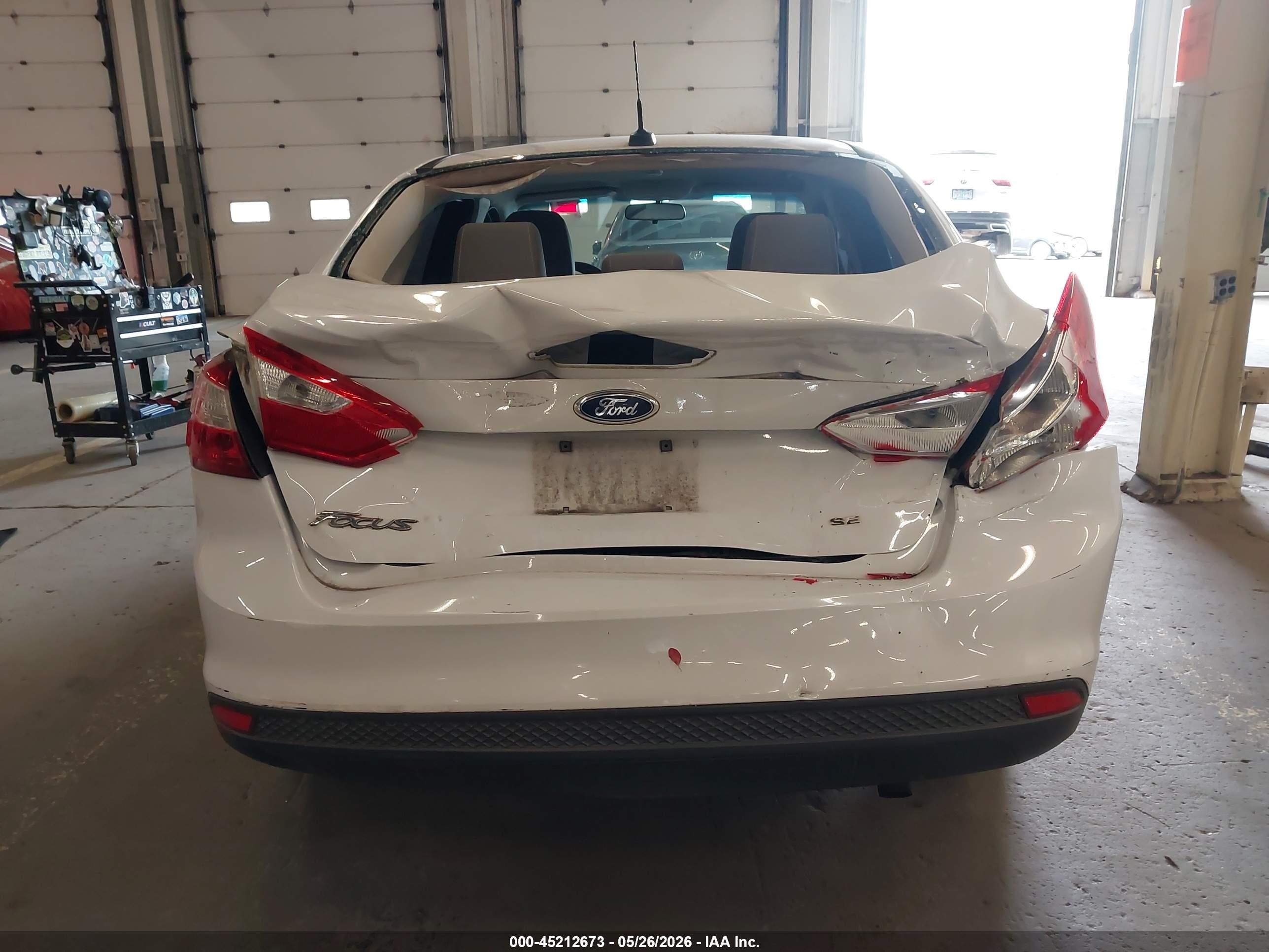 2013 Ford Focus Se White vin: 1FADP3F25DL382253