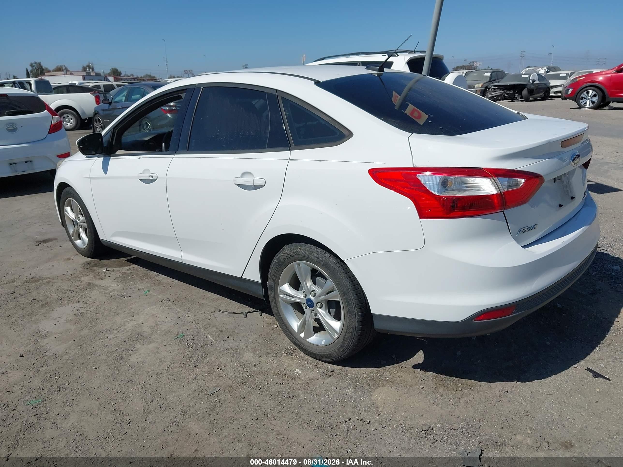 2014 Ford Focus Se White vin: 1FADP3F25EL103627
