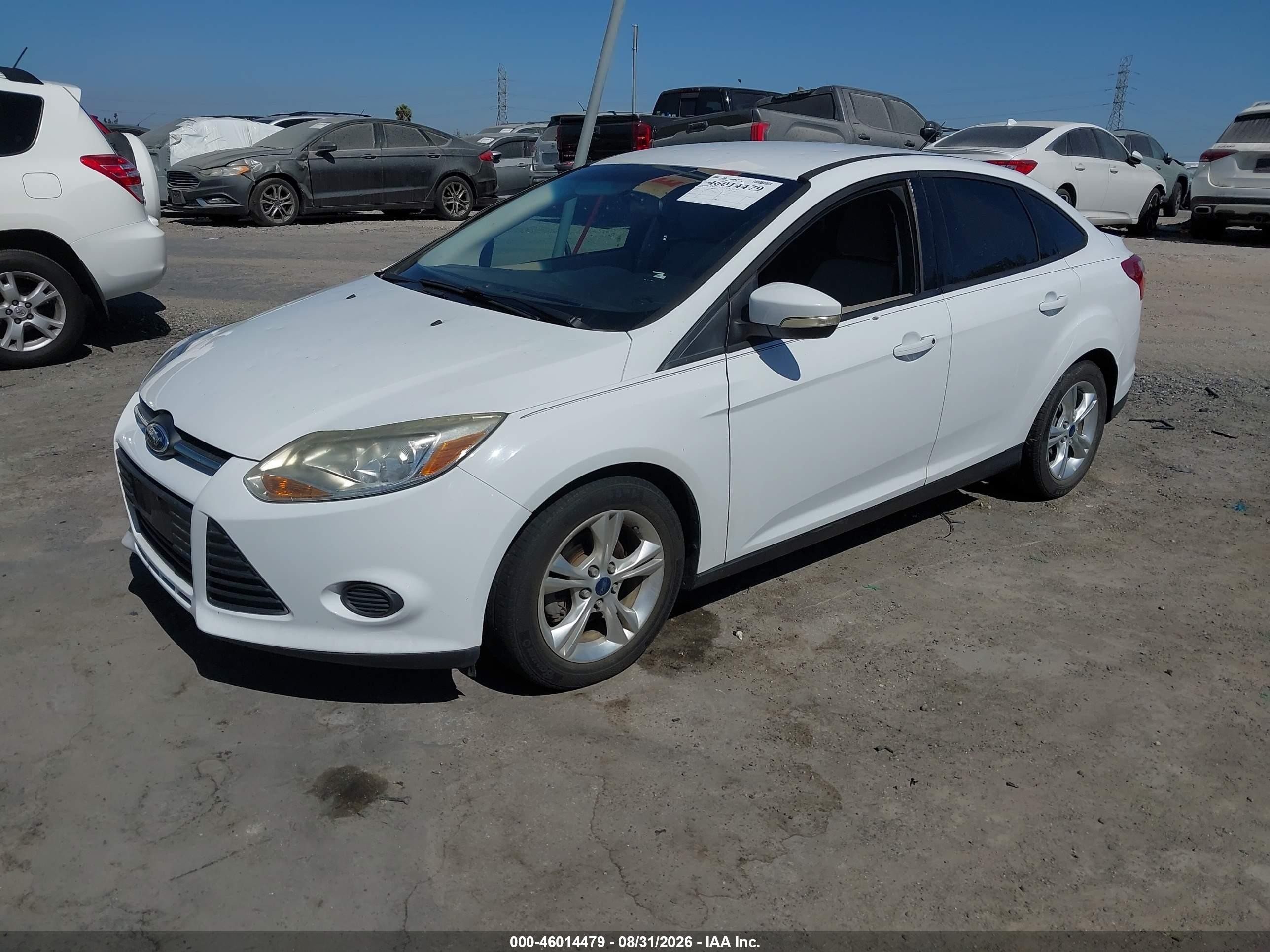 2014 Ford Focus Se White vin: 1FADP3F25EL103627