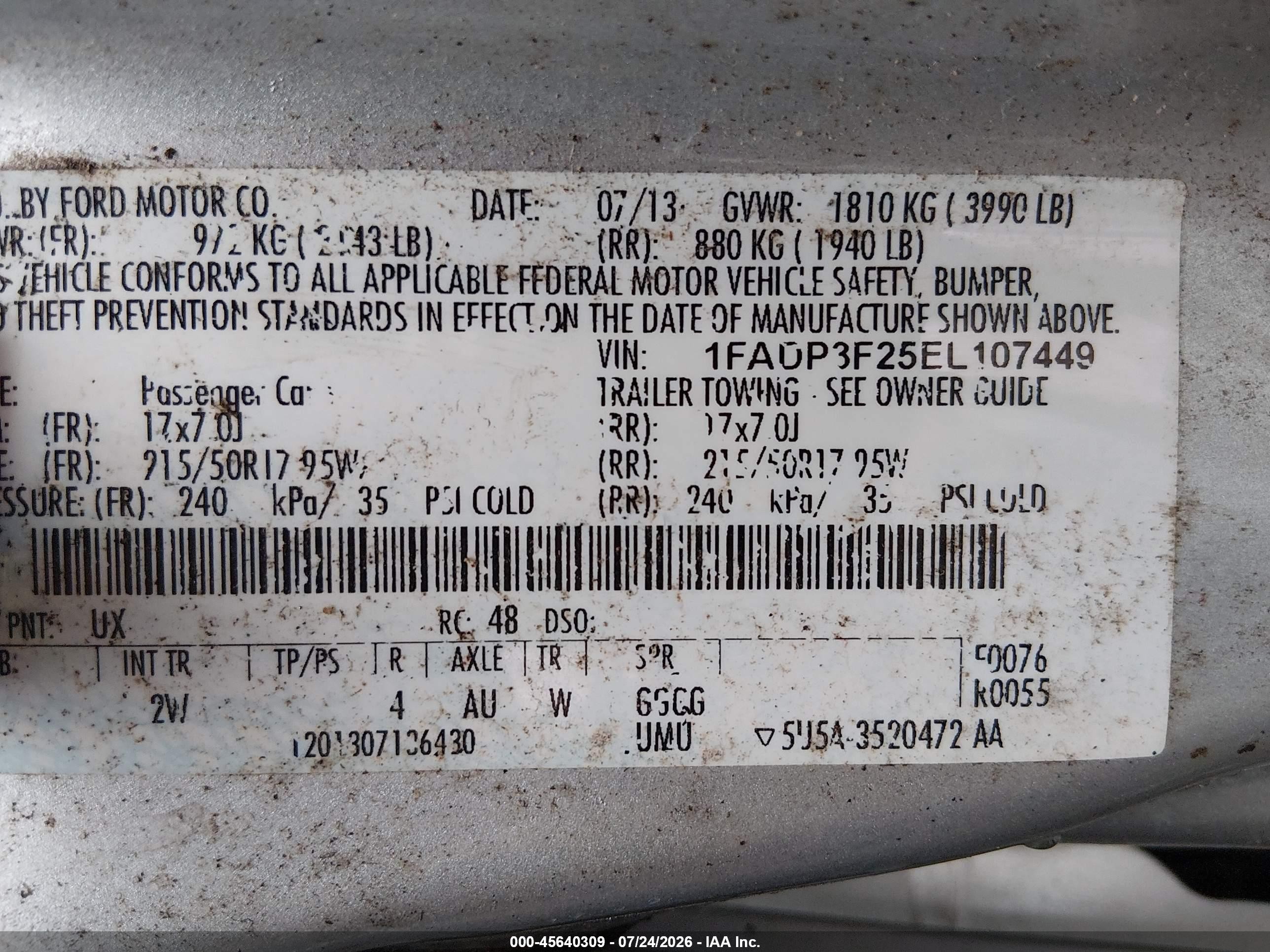 2014 Ford Focus Se Silver vin: 1FADP3F25EL107449