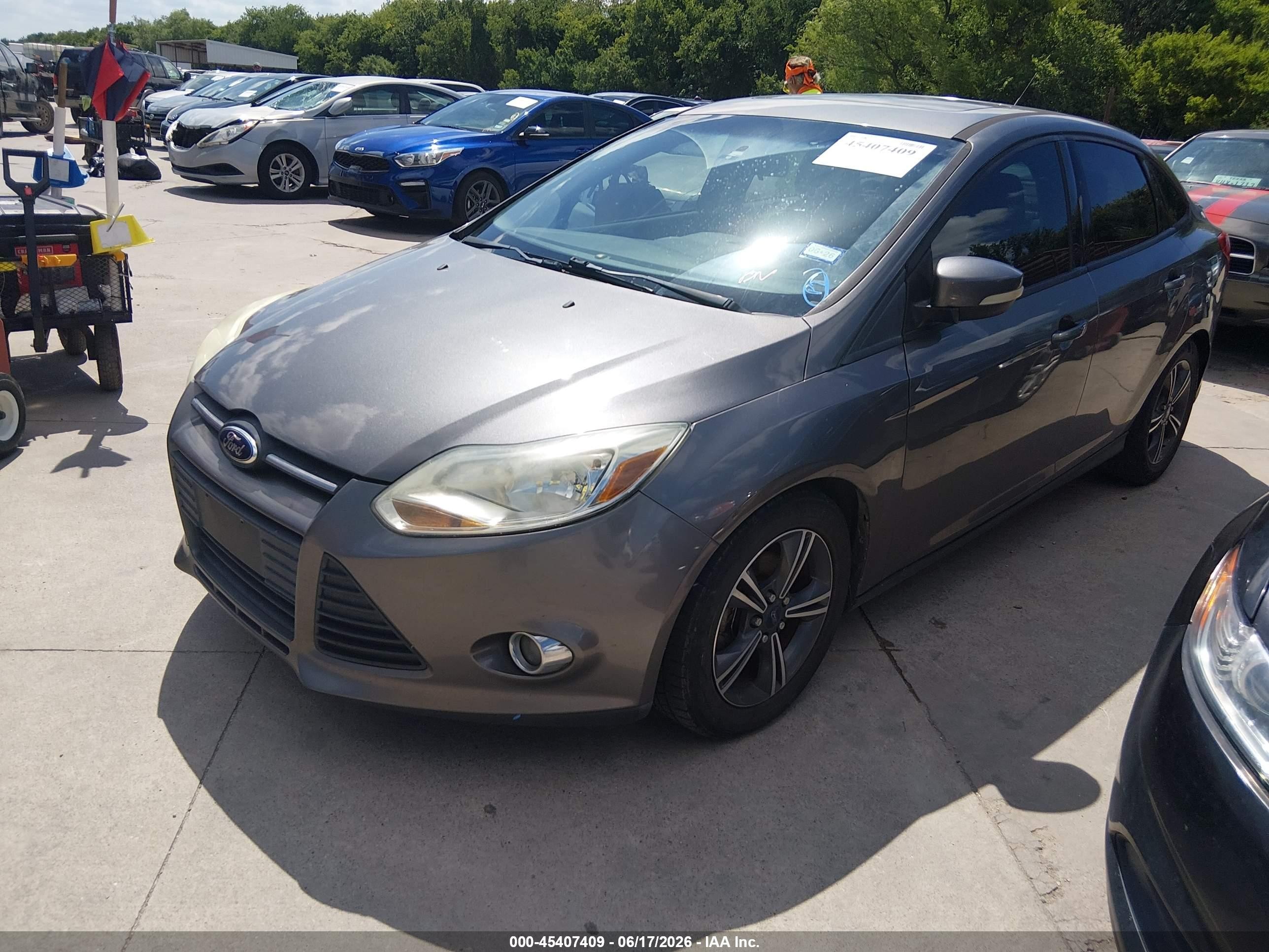 2014 Ford Focus Se Gray vin: 1FADP3F25EL111114