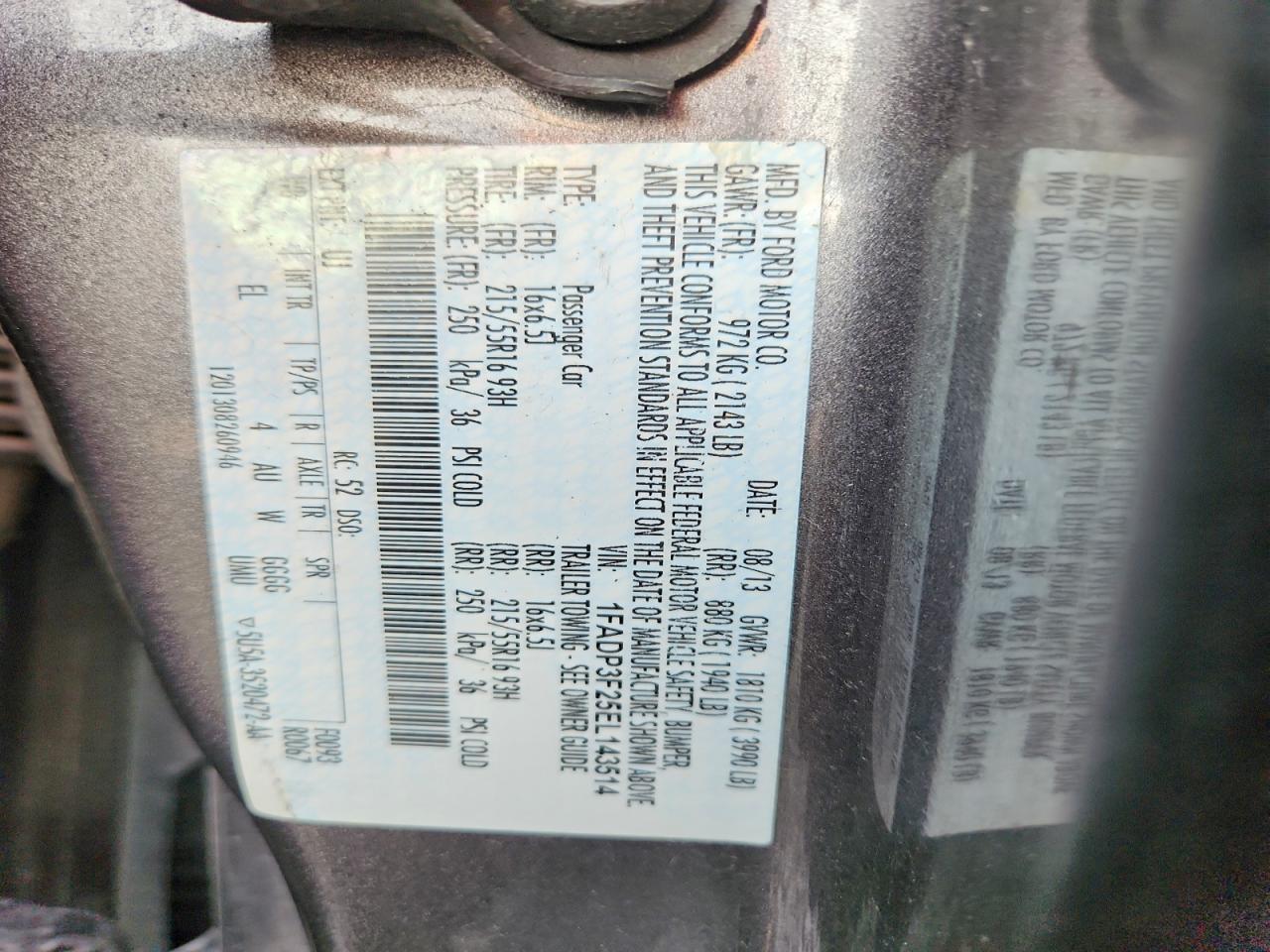 2014 Ford Focus Se Silver vin: 1FADP3F25EL143514