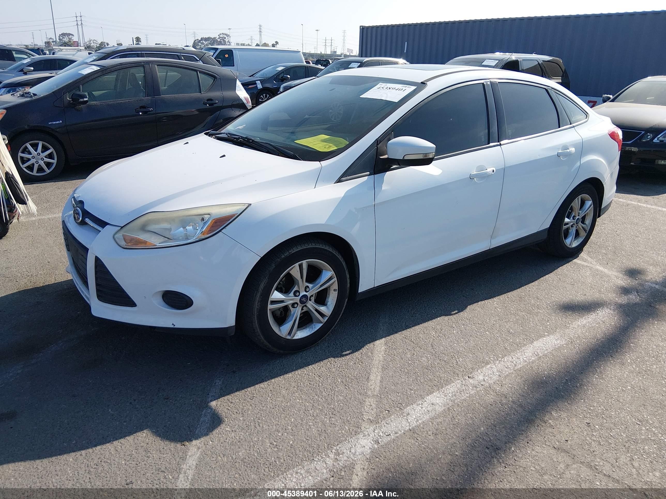 2014 Ford Focus Se White vin: 1FADP3F25EL150690