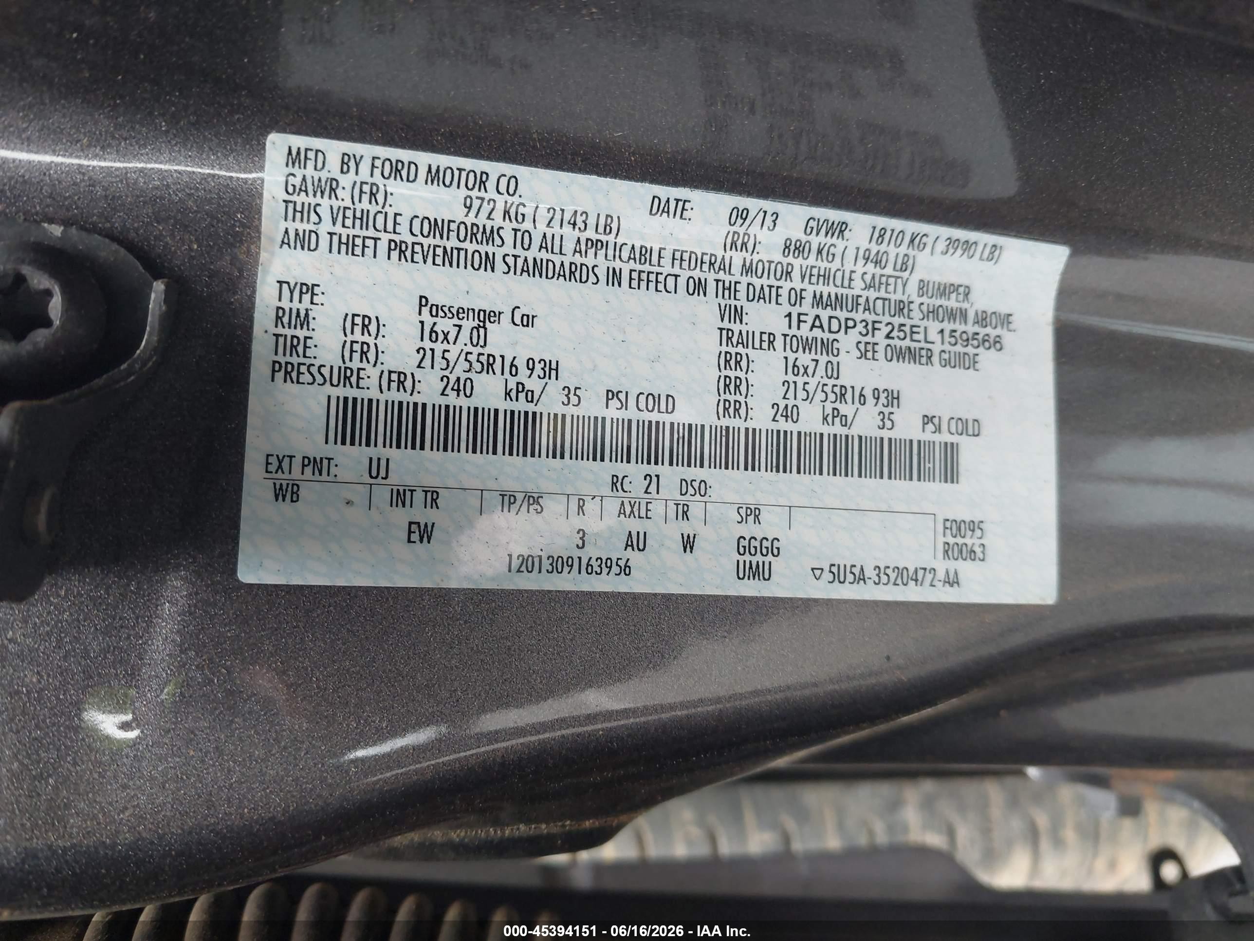 2014 Ford Focus Se Black vin: 1FADP3F25EL159566