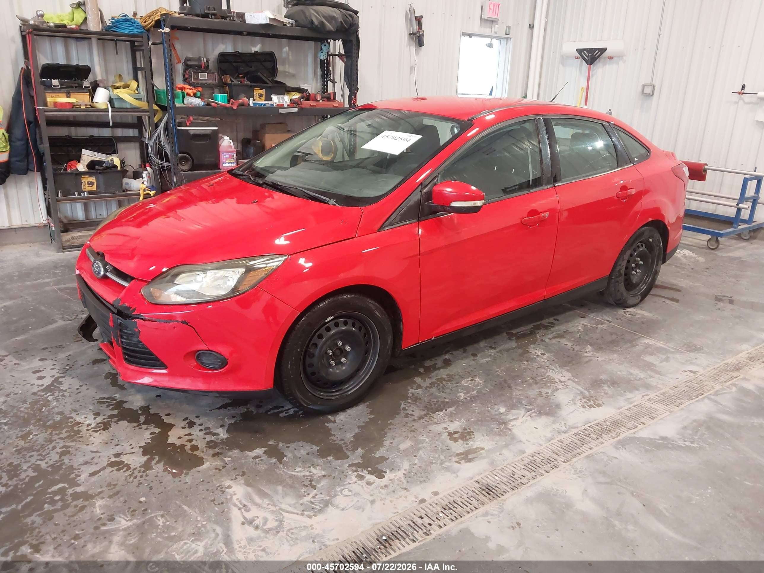 2014 Ford Focus Se Red vin: 1FADP3F25EL162094