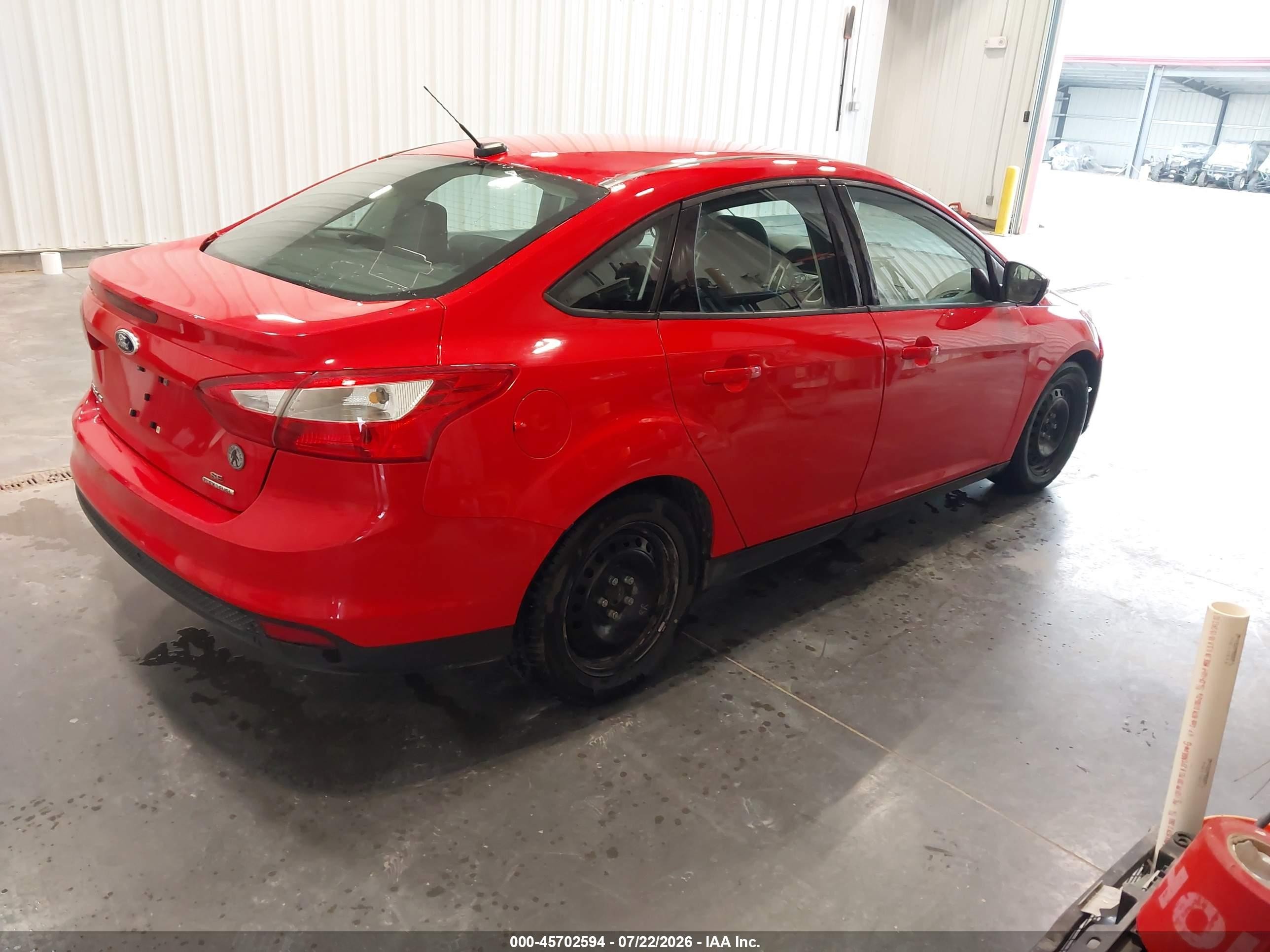 2014 Ford Focus Se Red vin: 1FADP3F25EL162094