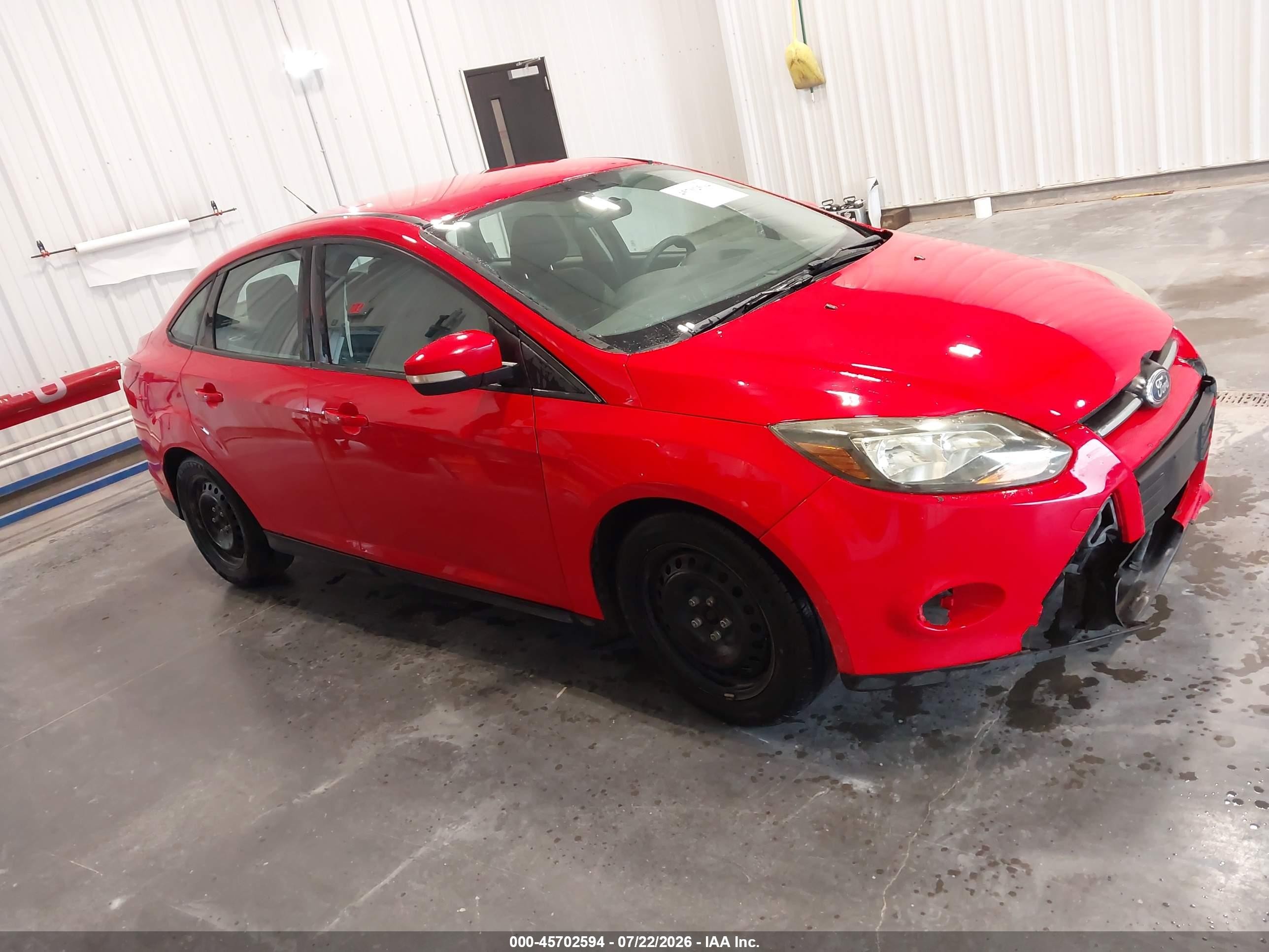 2014 Ford Focus Se Red vin: 1FADP3F25EL162094