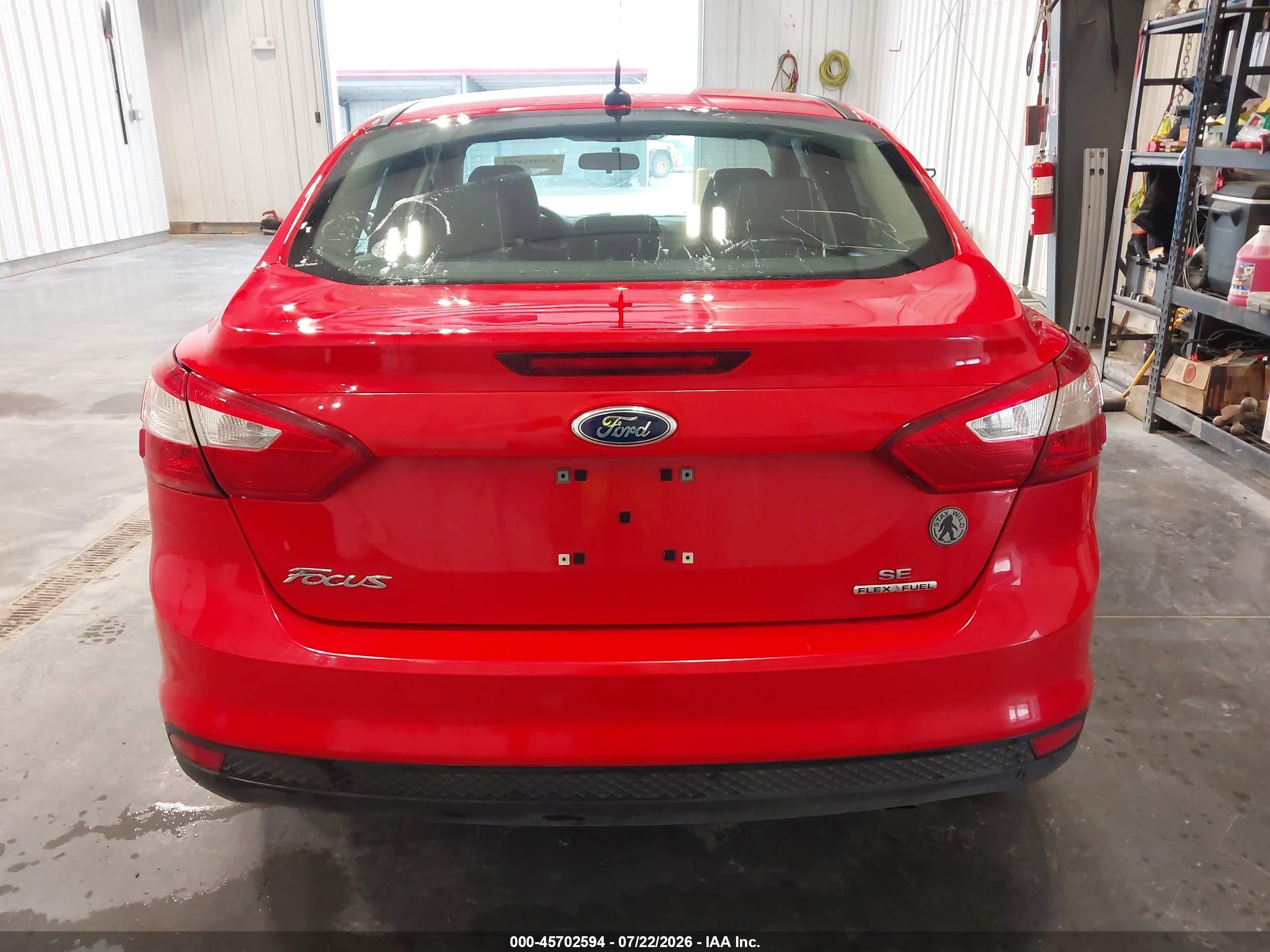 2014 Ford Focus Se Red vin: 1FADP3F25EL162094