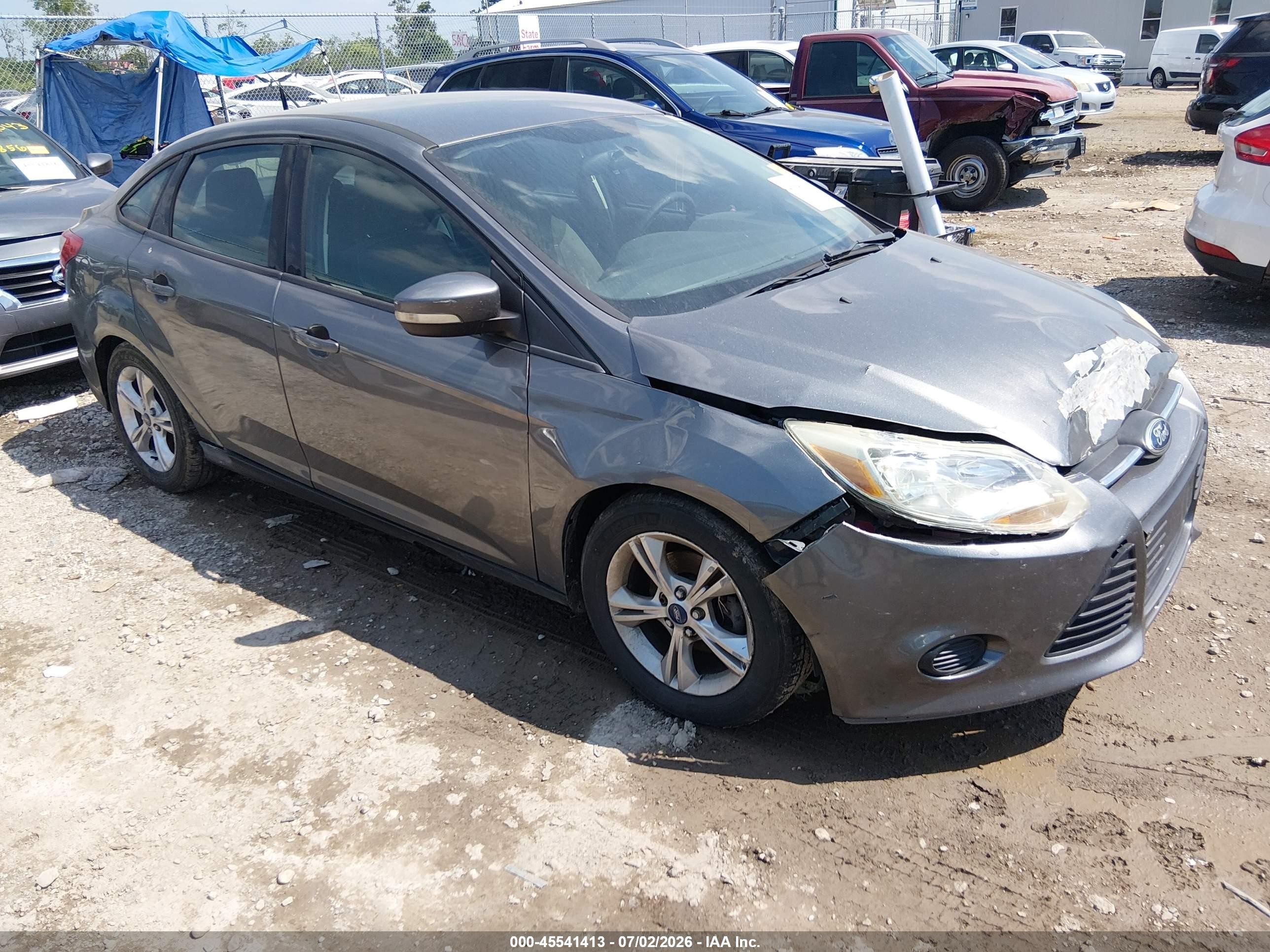 2014 Ford Focus Se Gray vin: 1FADP3F25EL202044