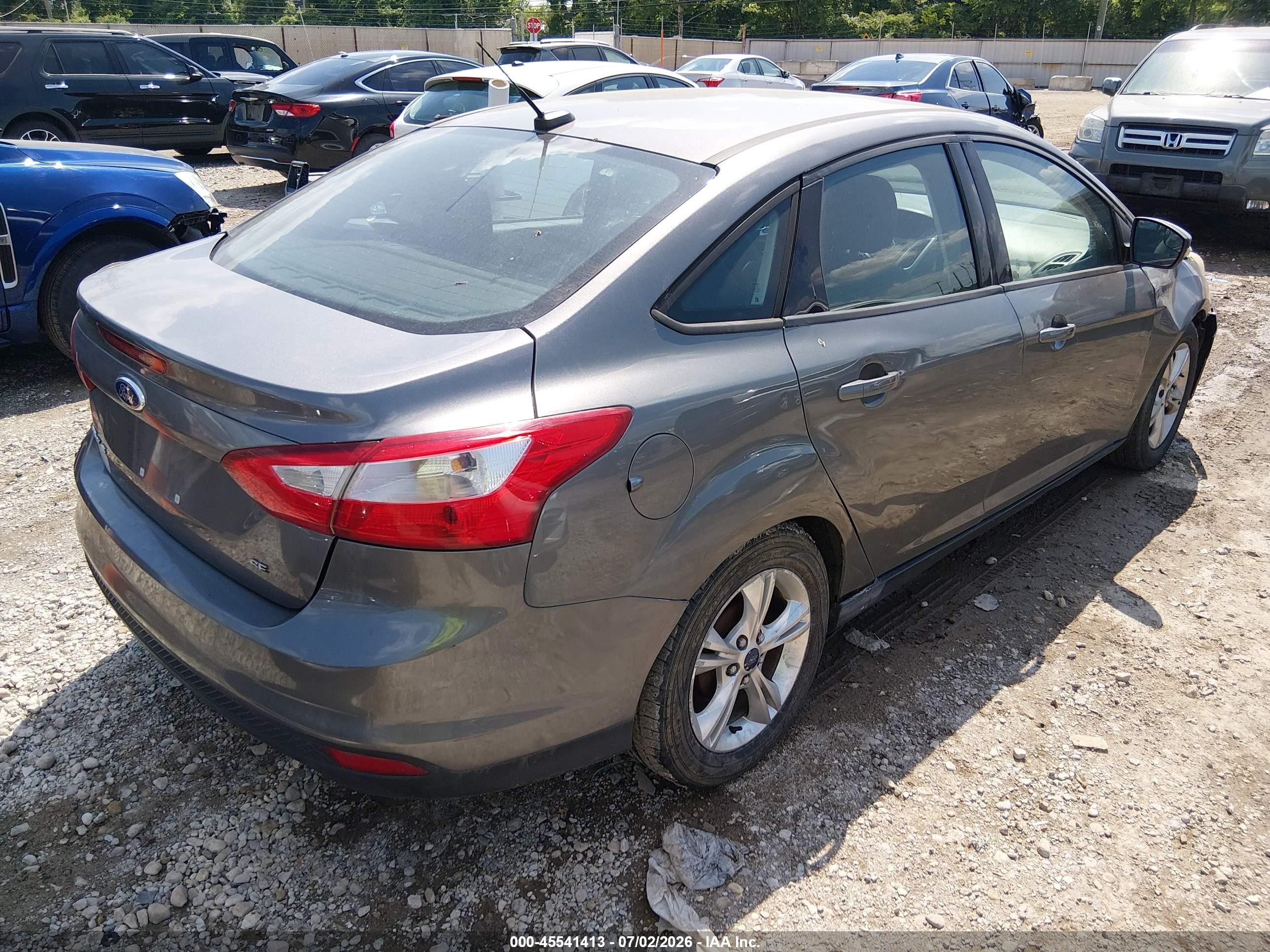 2014 Ford Focus Se Gray vin: 1FADP3F25EL202044