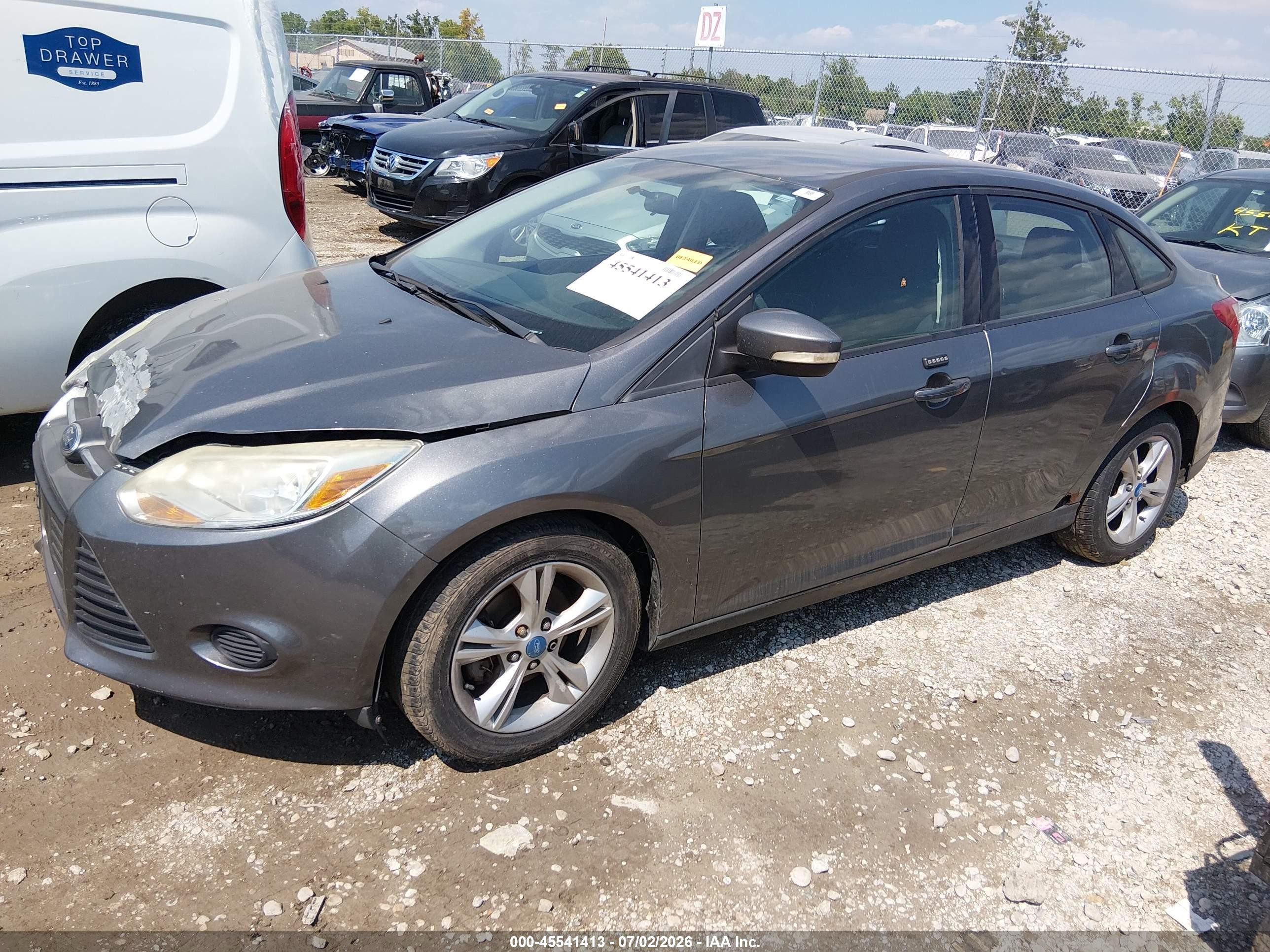 2014 Ford Focus Se Gray vin: 1FADP3F25EL202044