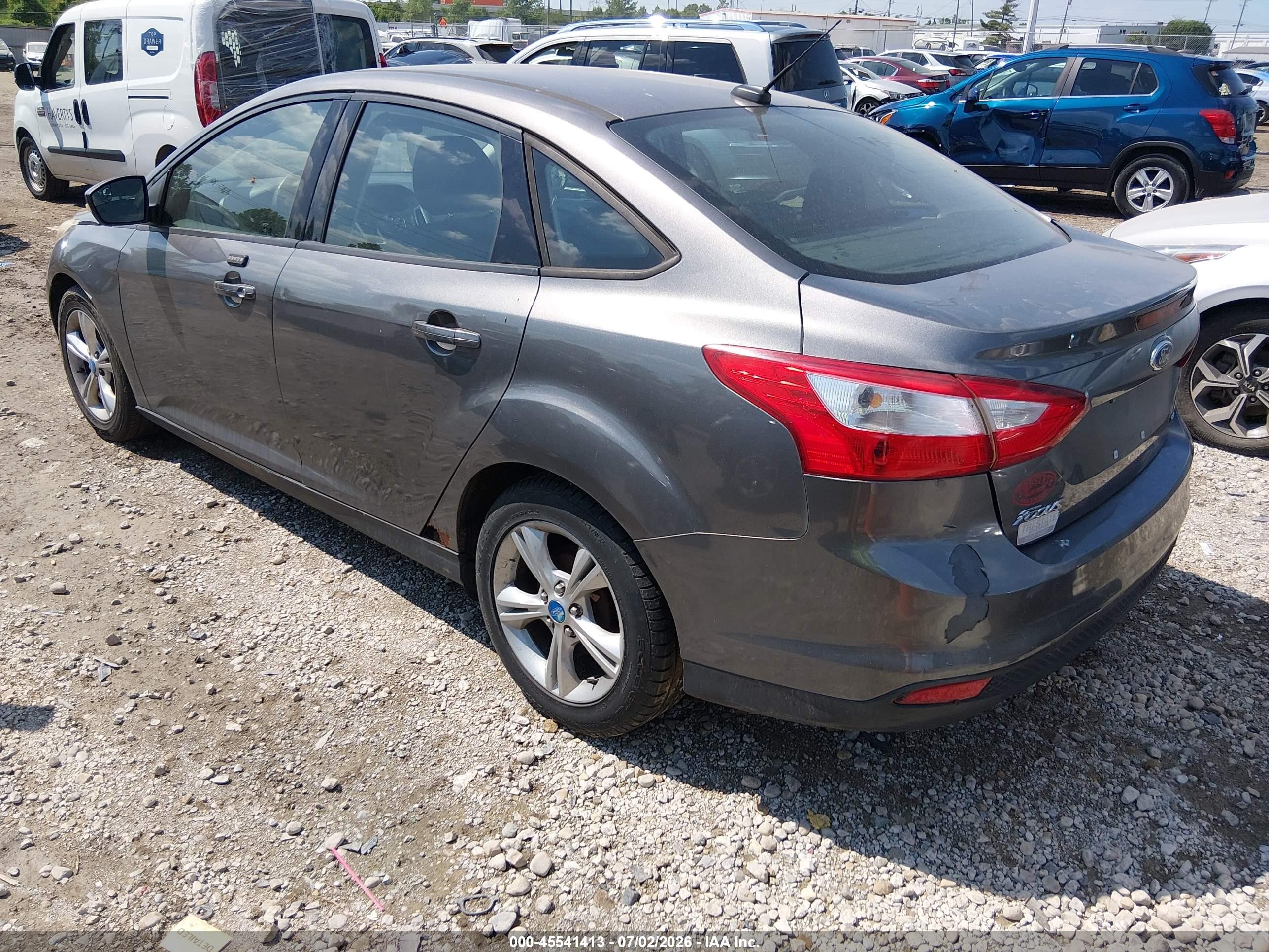 2014 Ford Focus Se Gray vin: 1FADP3F25EL202044