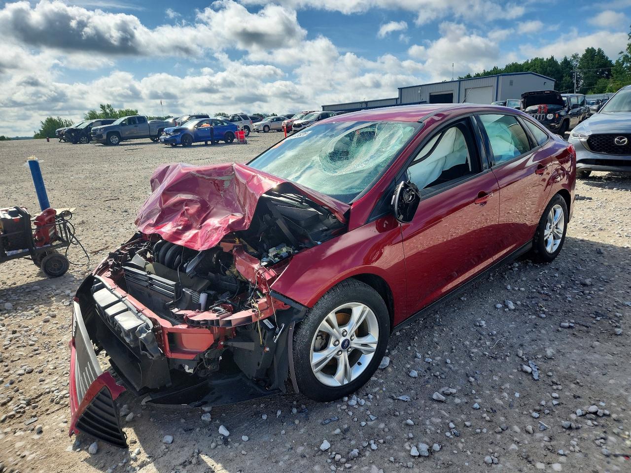 2014 Ford Focus Se Red vin: 1FADP3F25EL235870