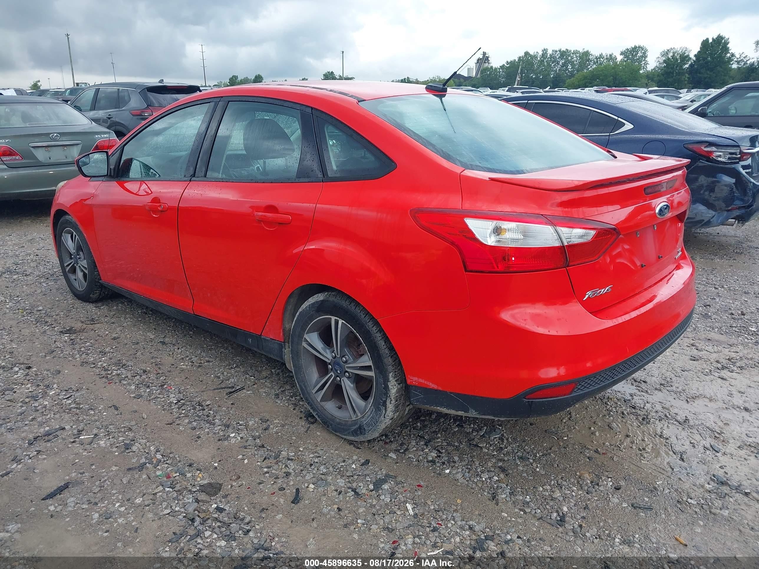 2014 Ford Focus Se Red vin: 1FADP3F25EL241149