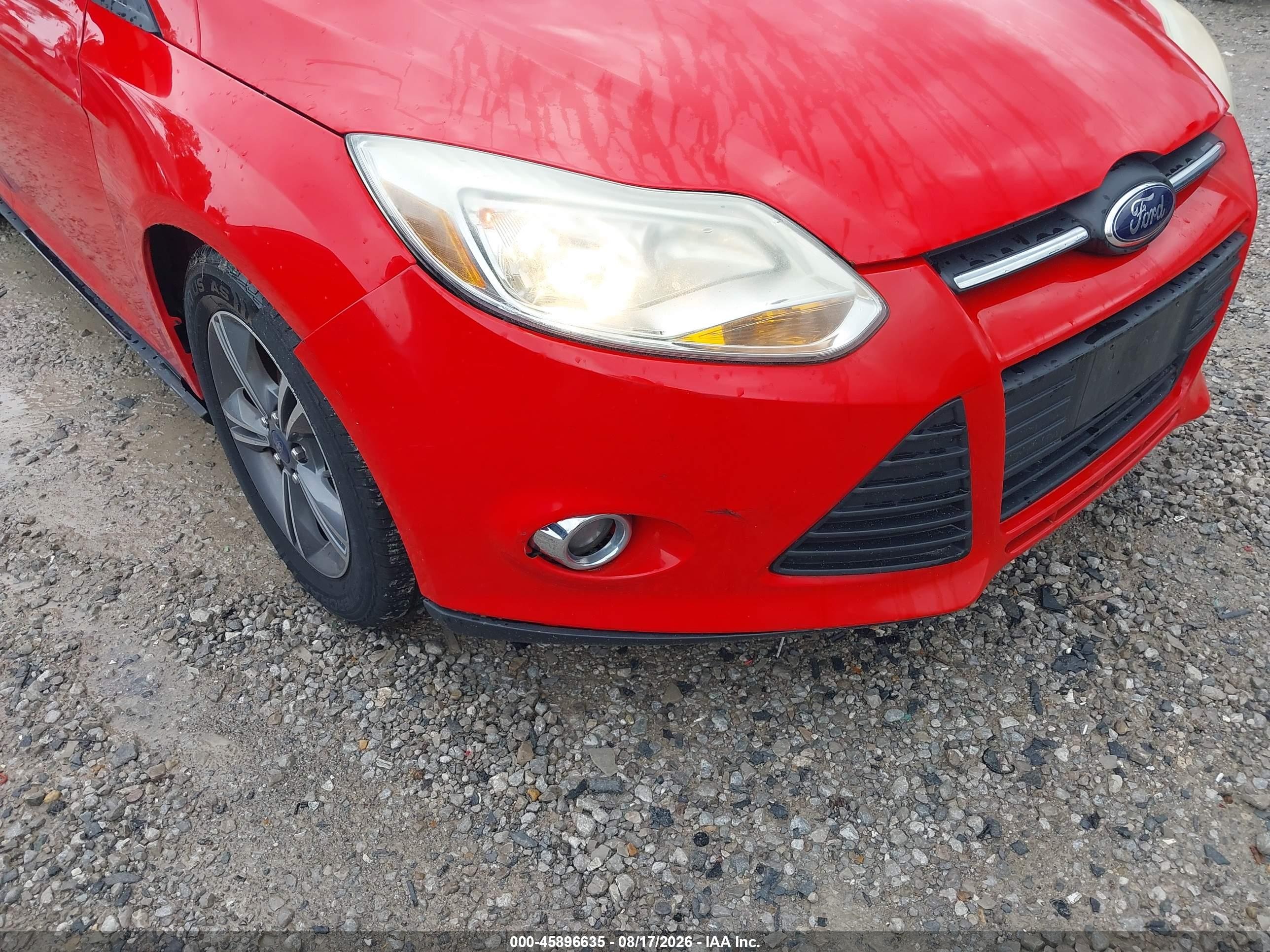 2014 Ford Focus Se Red vin: 1FADP3F25EL241149