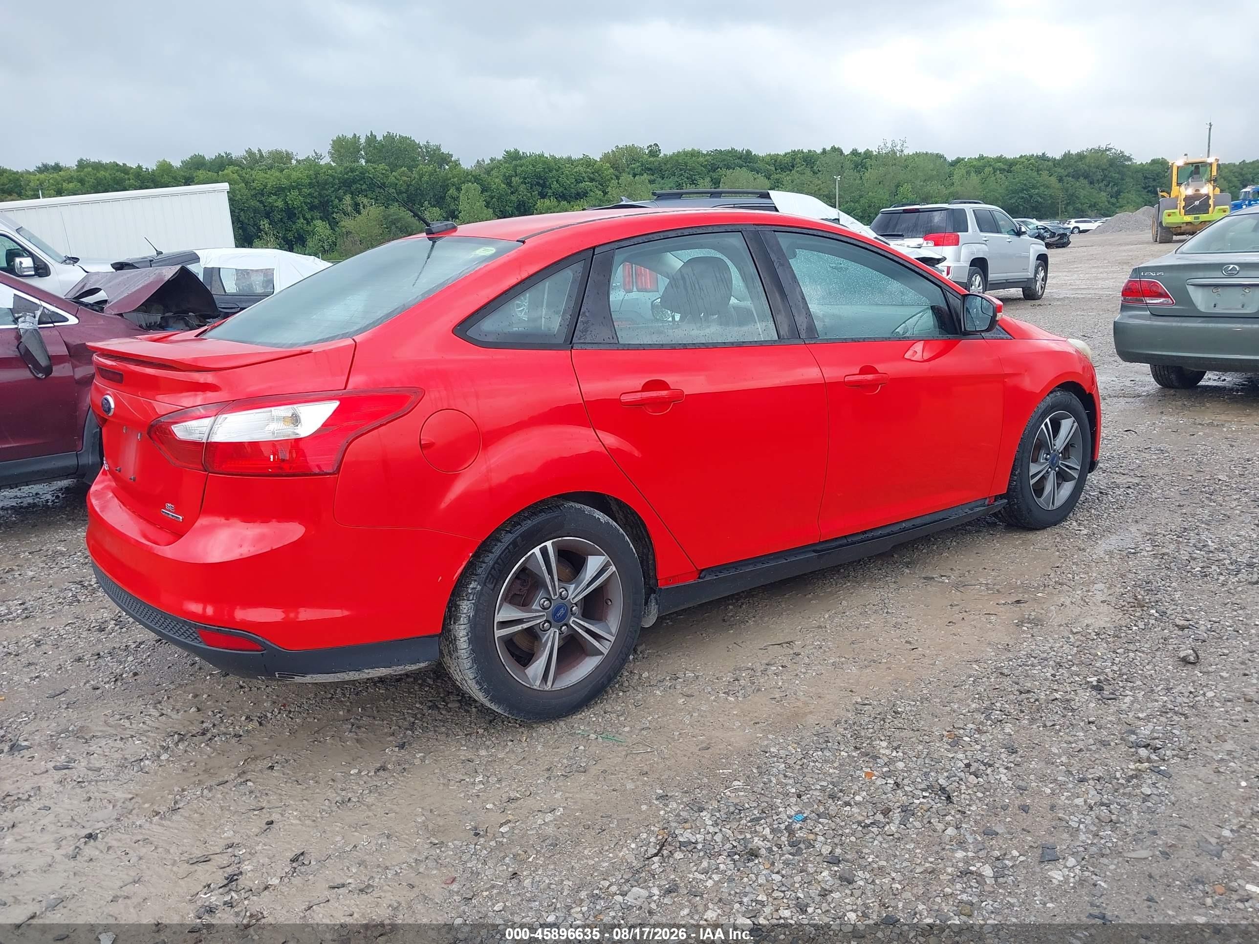 2014 Ford Focus Se Red vin: 1FADP3F25EL241149
