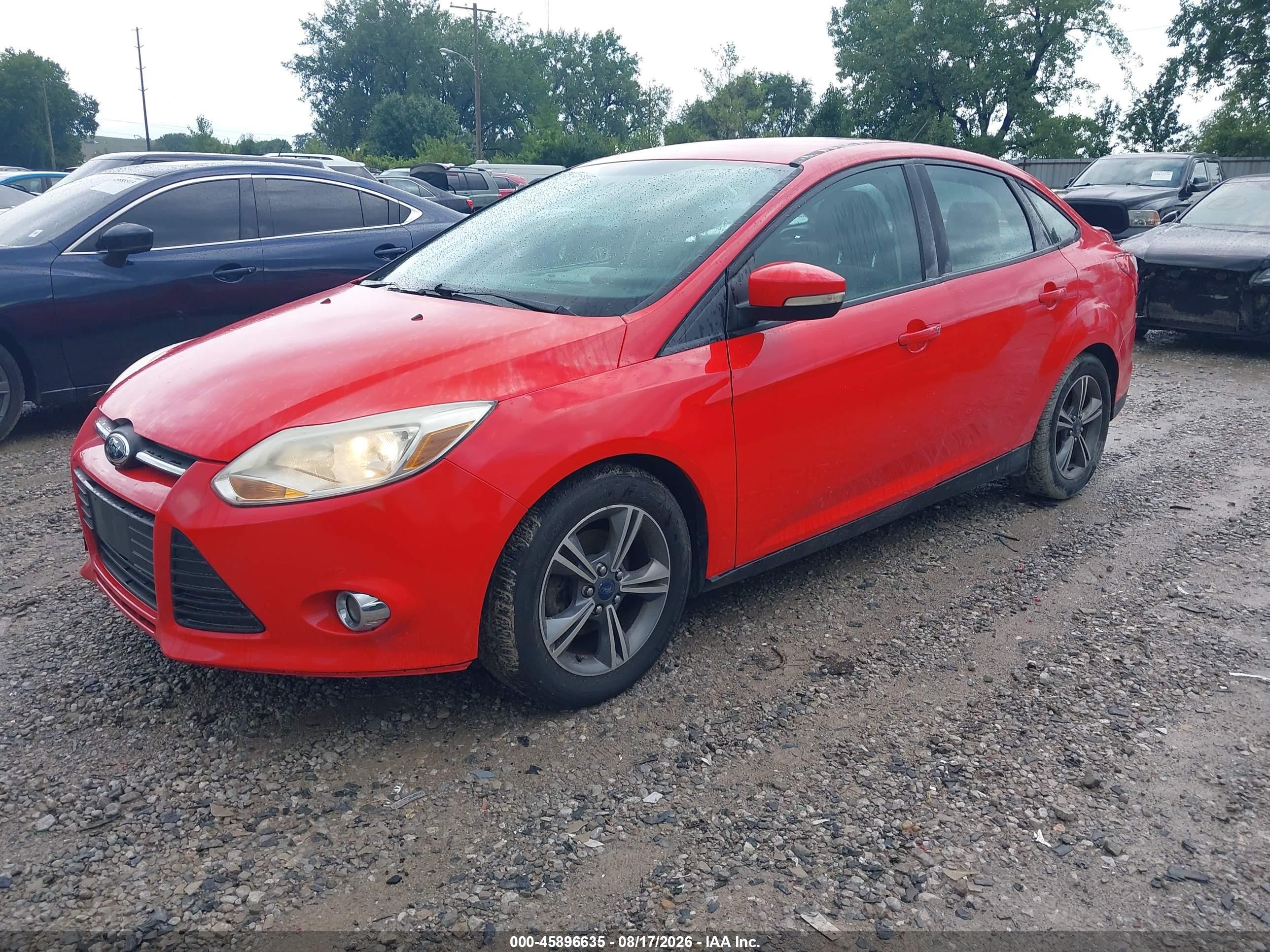 2014 Ford Focus Se Red vin: 1FADP3F25EL241149
