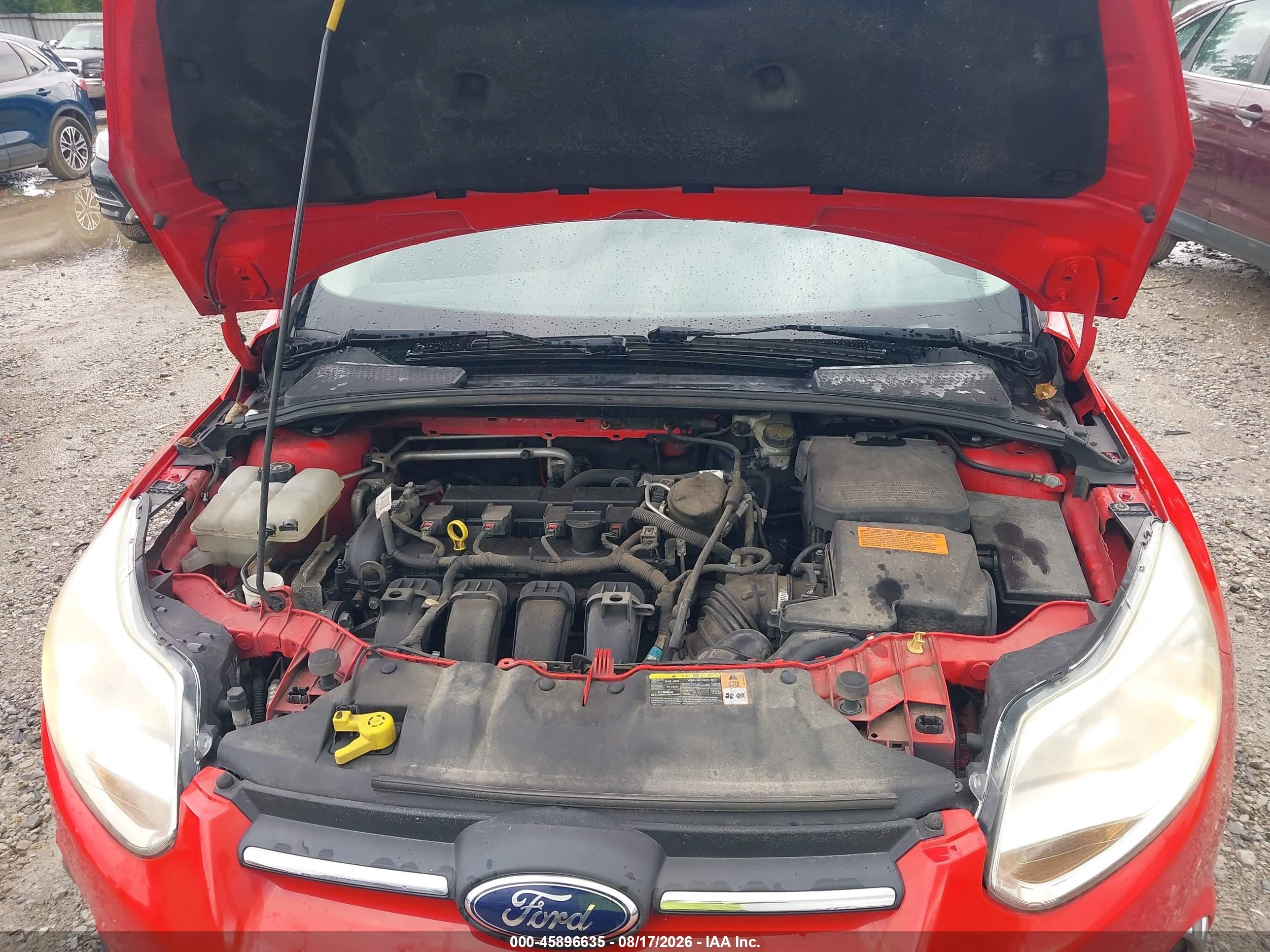 2014 Ford Focus Se Red vin: 1FADP3F25EL241149