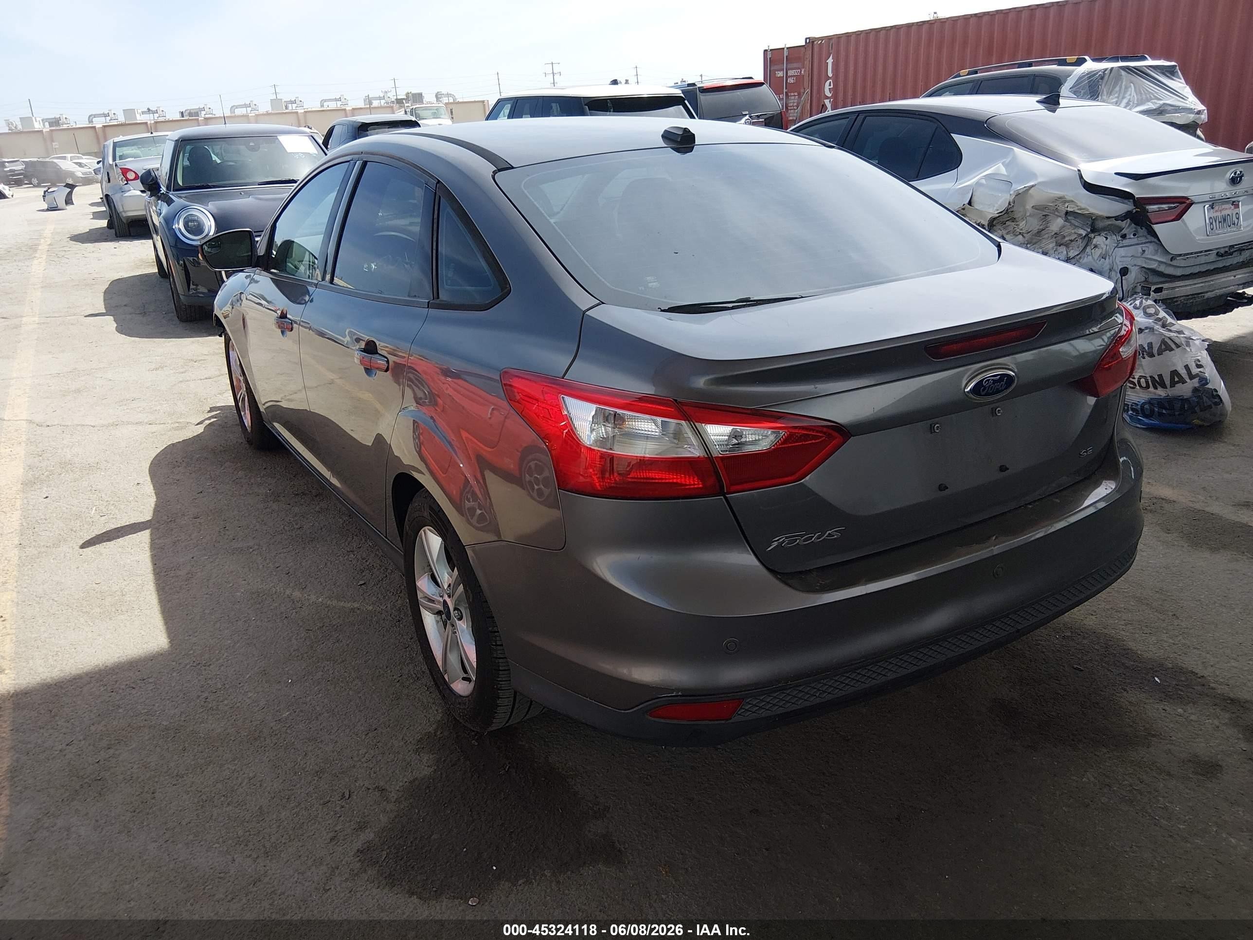 2014 Ford Focus Se Gray vin: 1FADP3F25EL241748