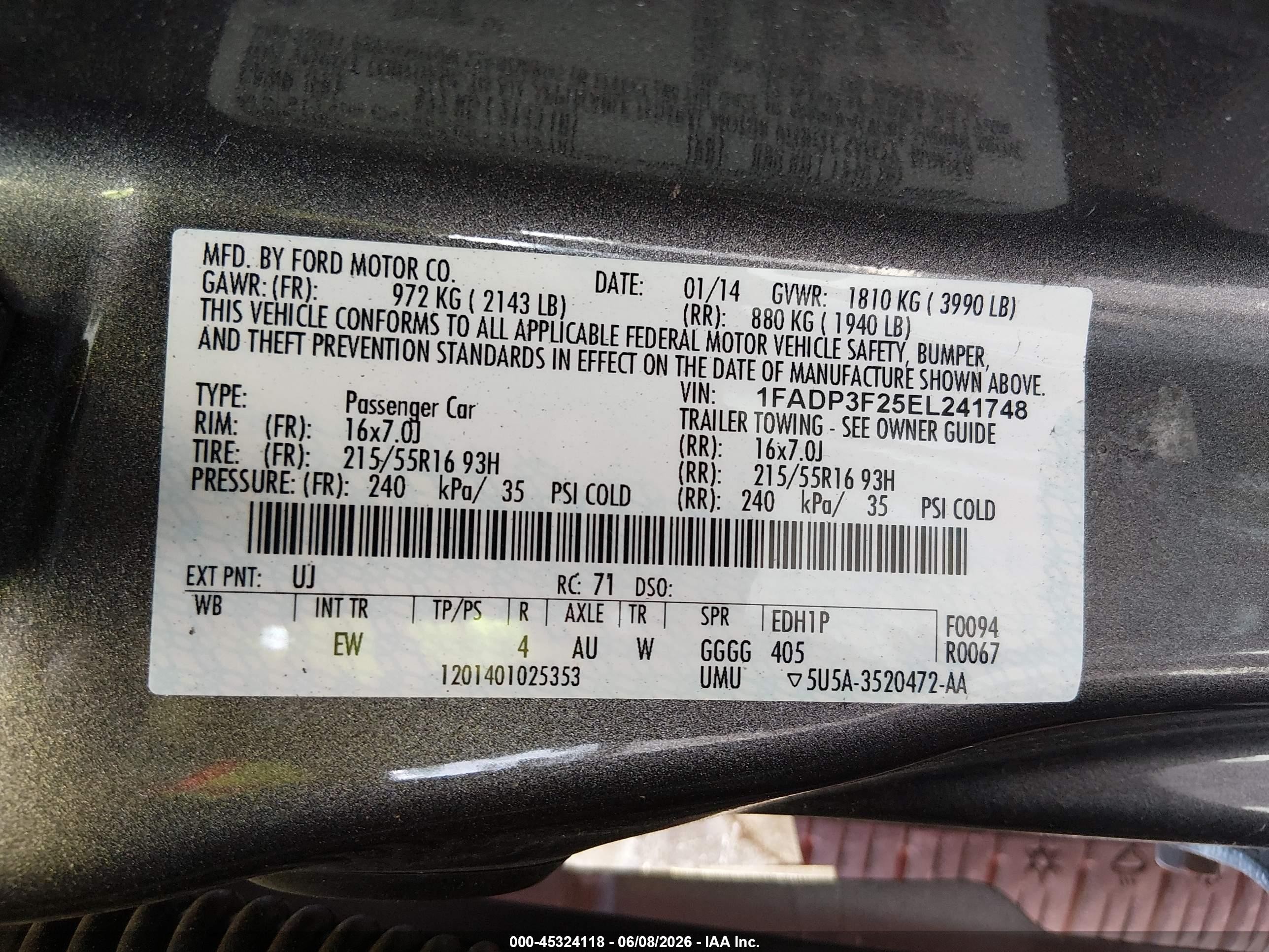 2014 Ford Focus Se Gray vin: 1FADP3F25EL241748
