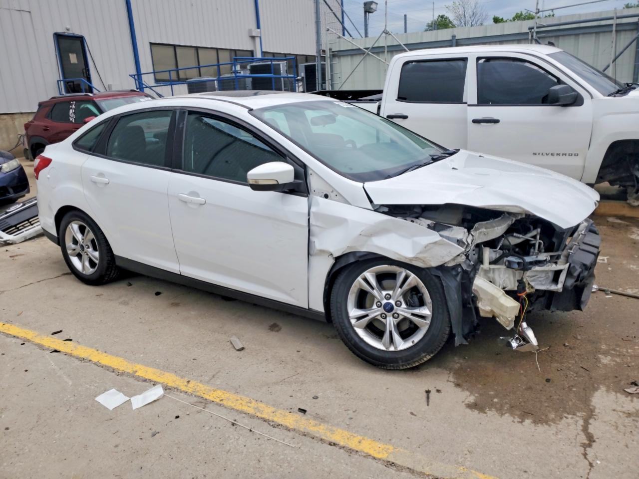 2014 Ford Focus Se White vin: 1FADP3F25EL265404