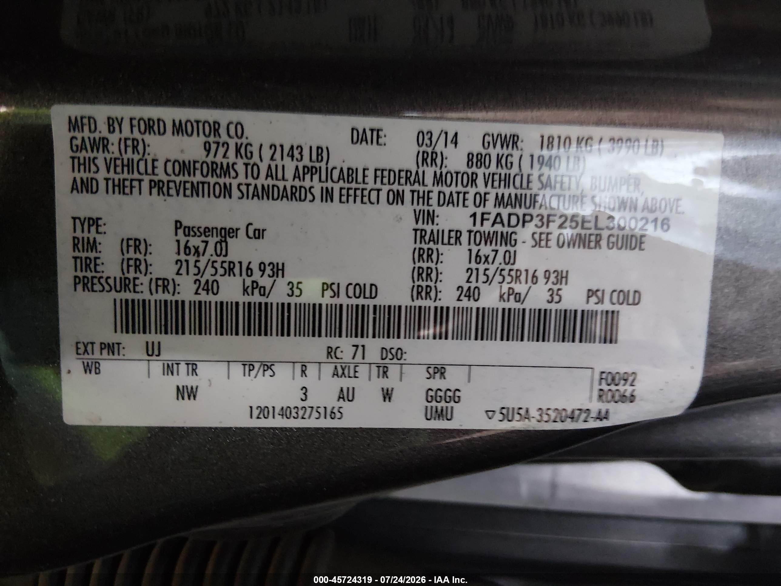 2014 Ford Focus Se Gray vin: 1FADP3F25EL300216