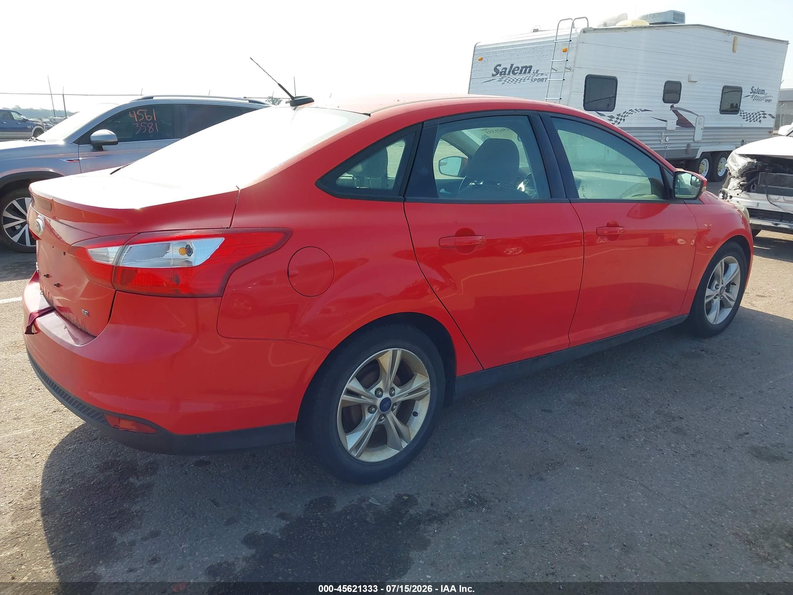 2014 Ford Focus Se Красный vin: 1FADP3F25EL302709