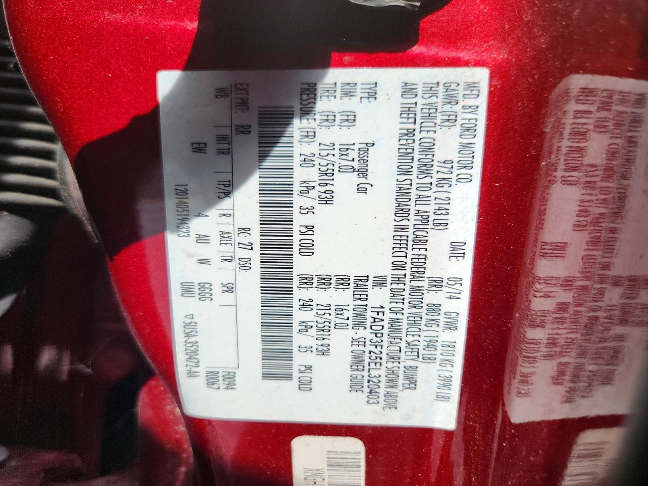 2014 Ford Focus Se Red vin: 1FADP3F25EL320403