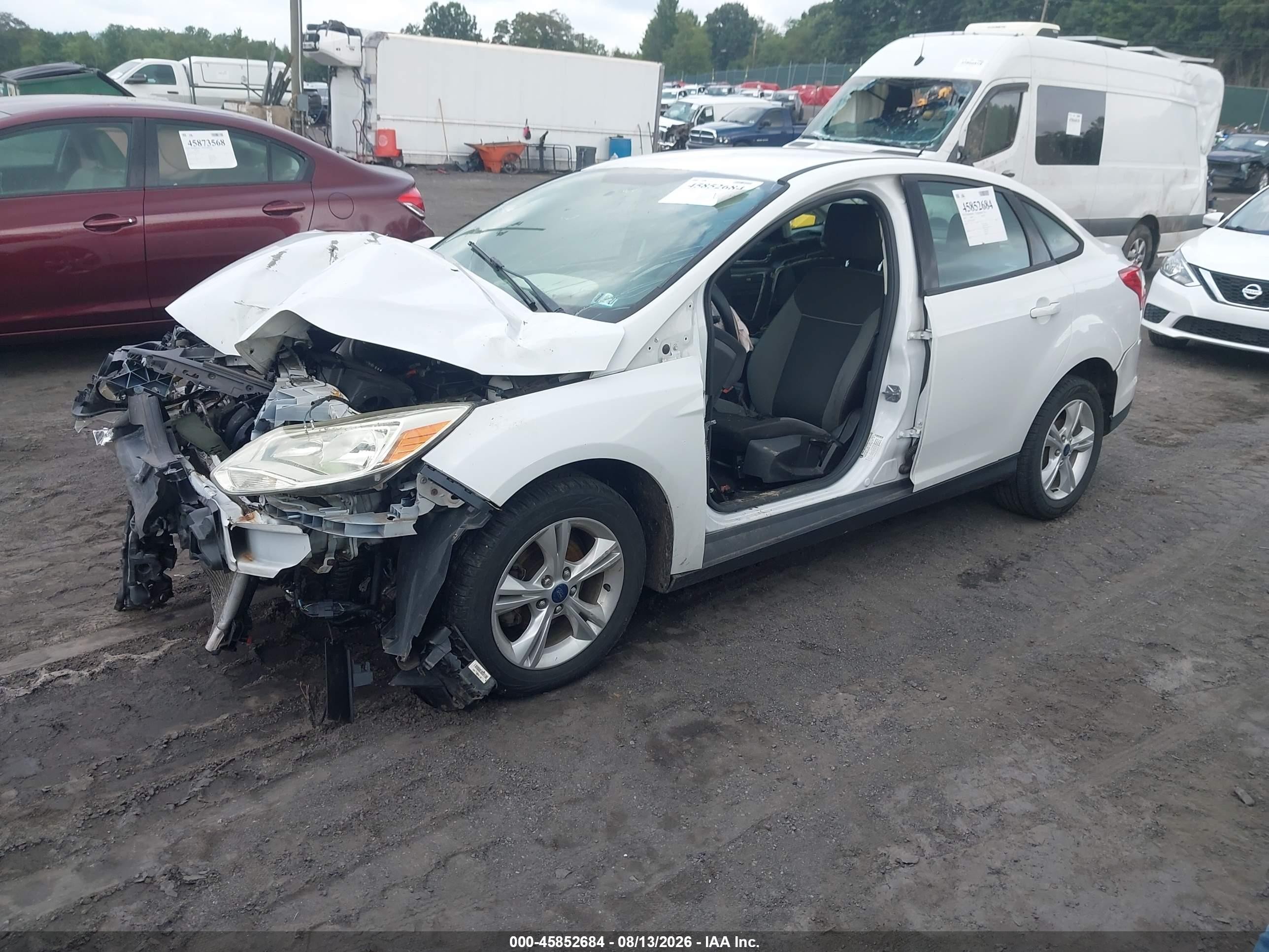 2014 Ford Focus Se White vin: 1FADP3F25EL338674