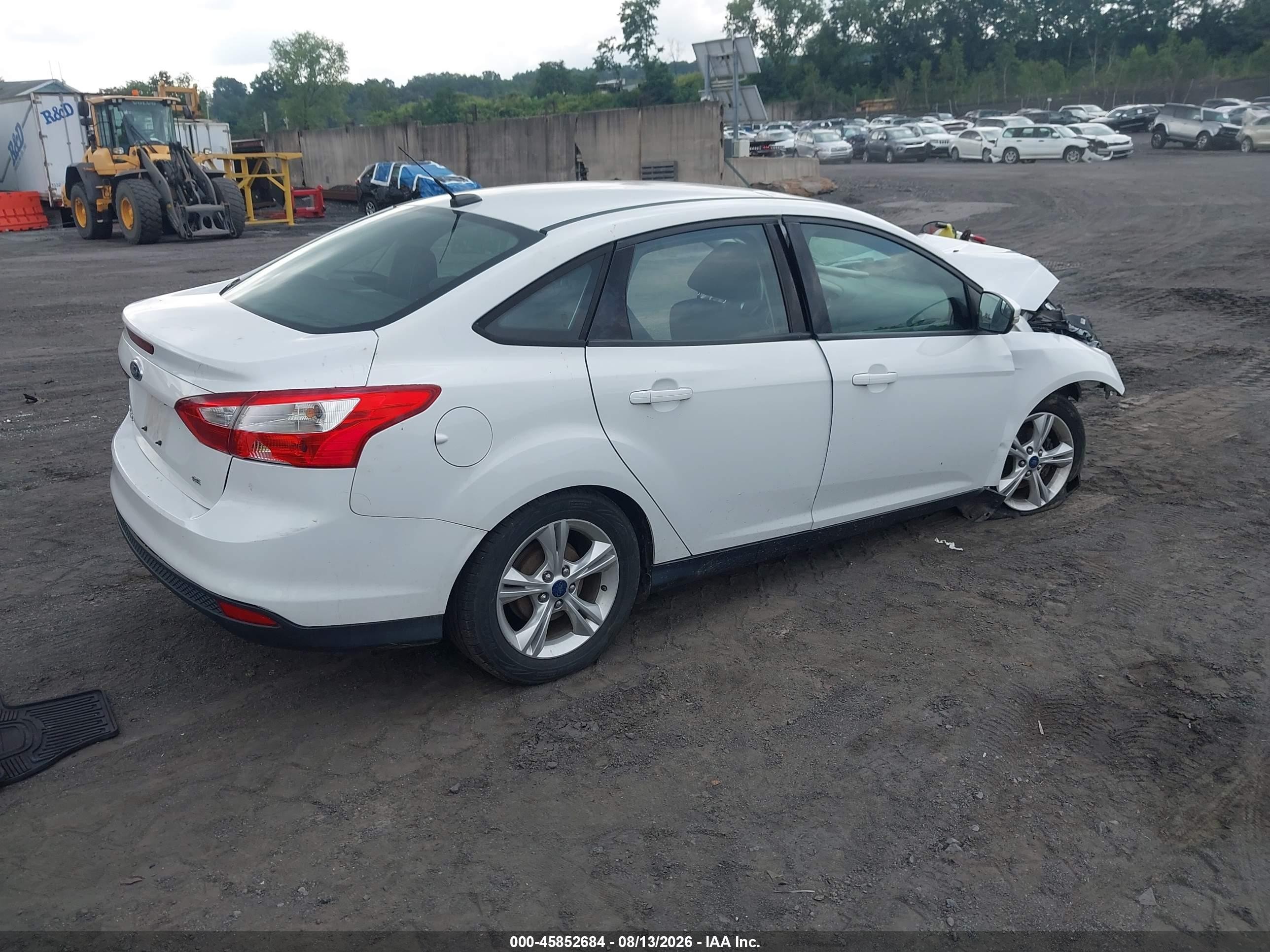 2014 Ford Focus Se White vin: 1FADP3F25EL338674