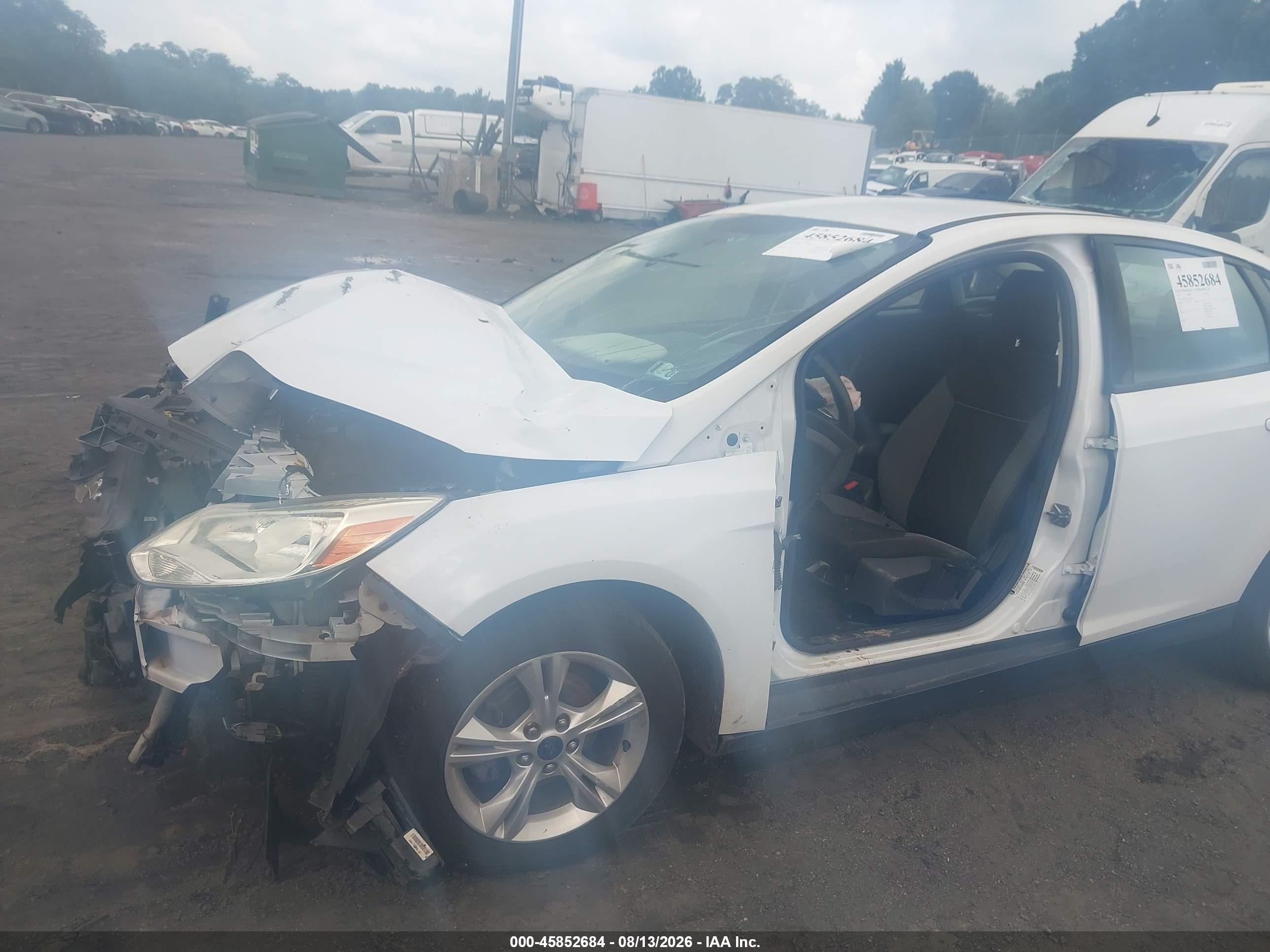 2014 Ford Focus Se White vin: 1FADP3F25EL338674