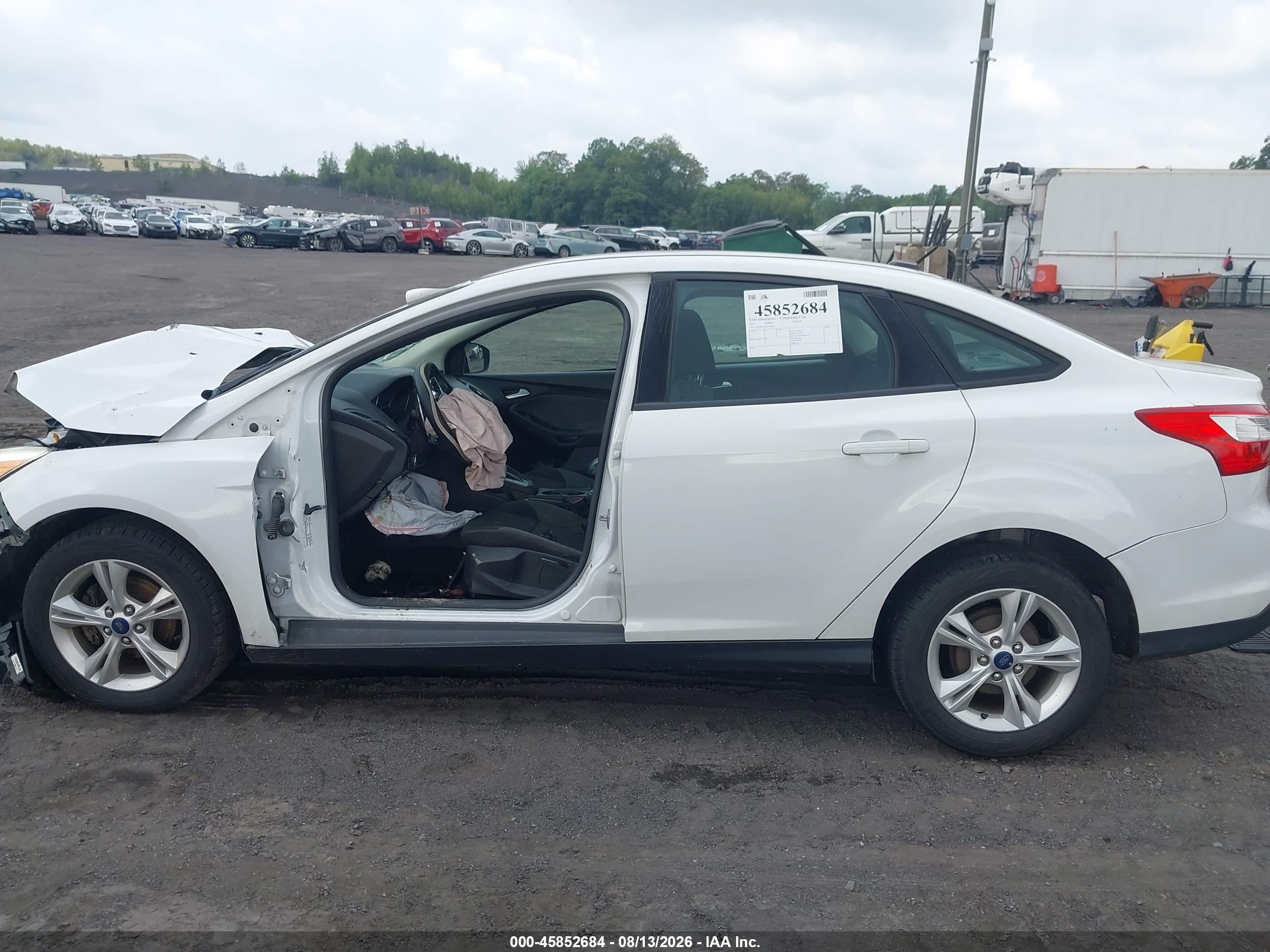 2014 Ford Focus Se White vin: 1FADP3F25EL338674