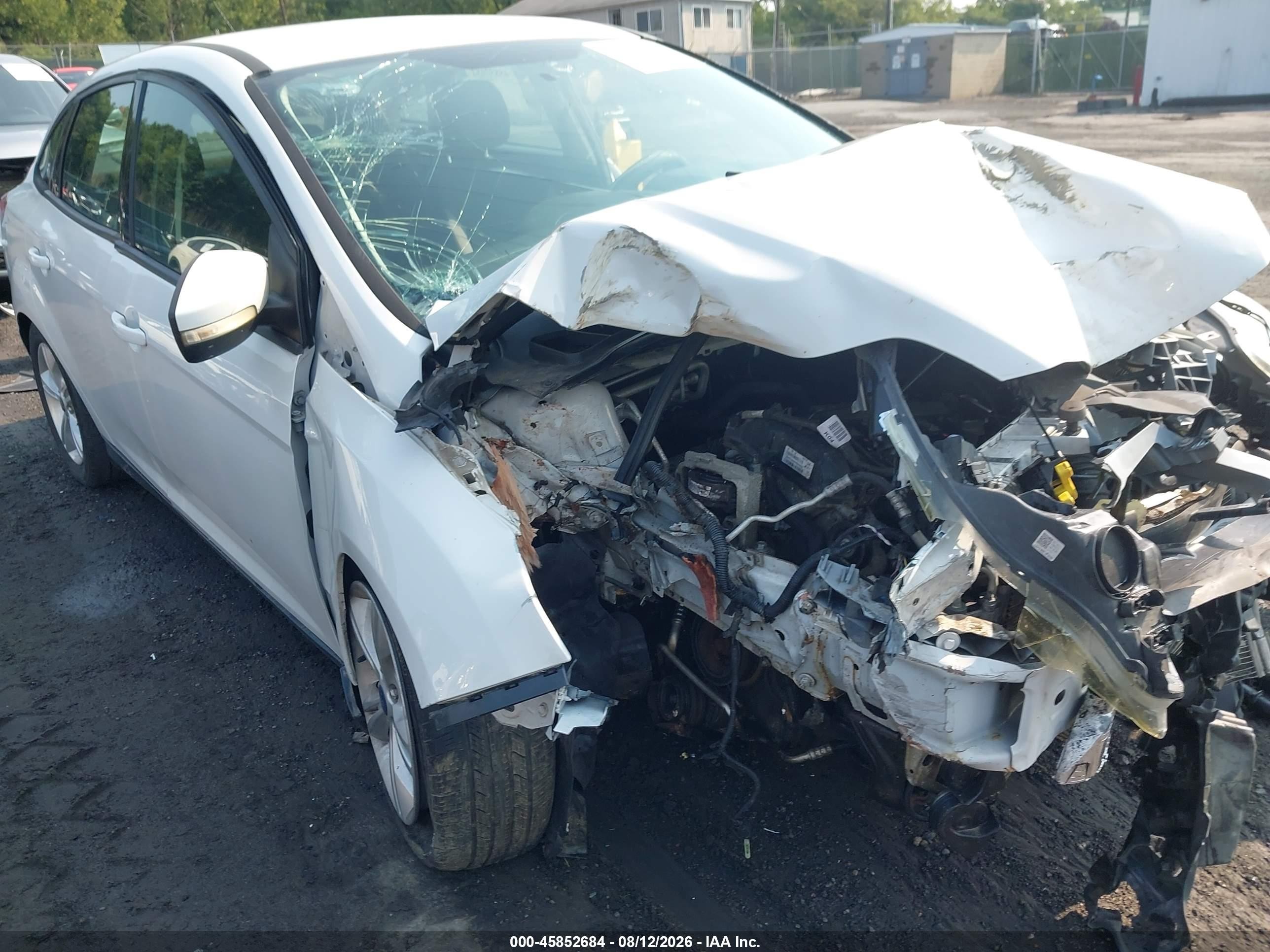 2014 Ford Focus Se White vin: 1FADP3F25EL338674