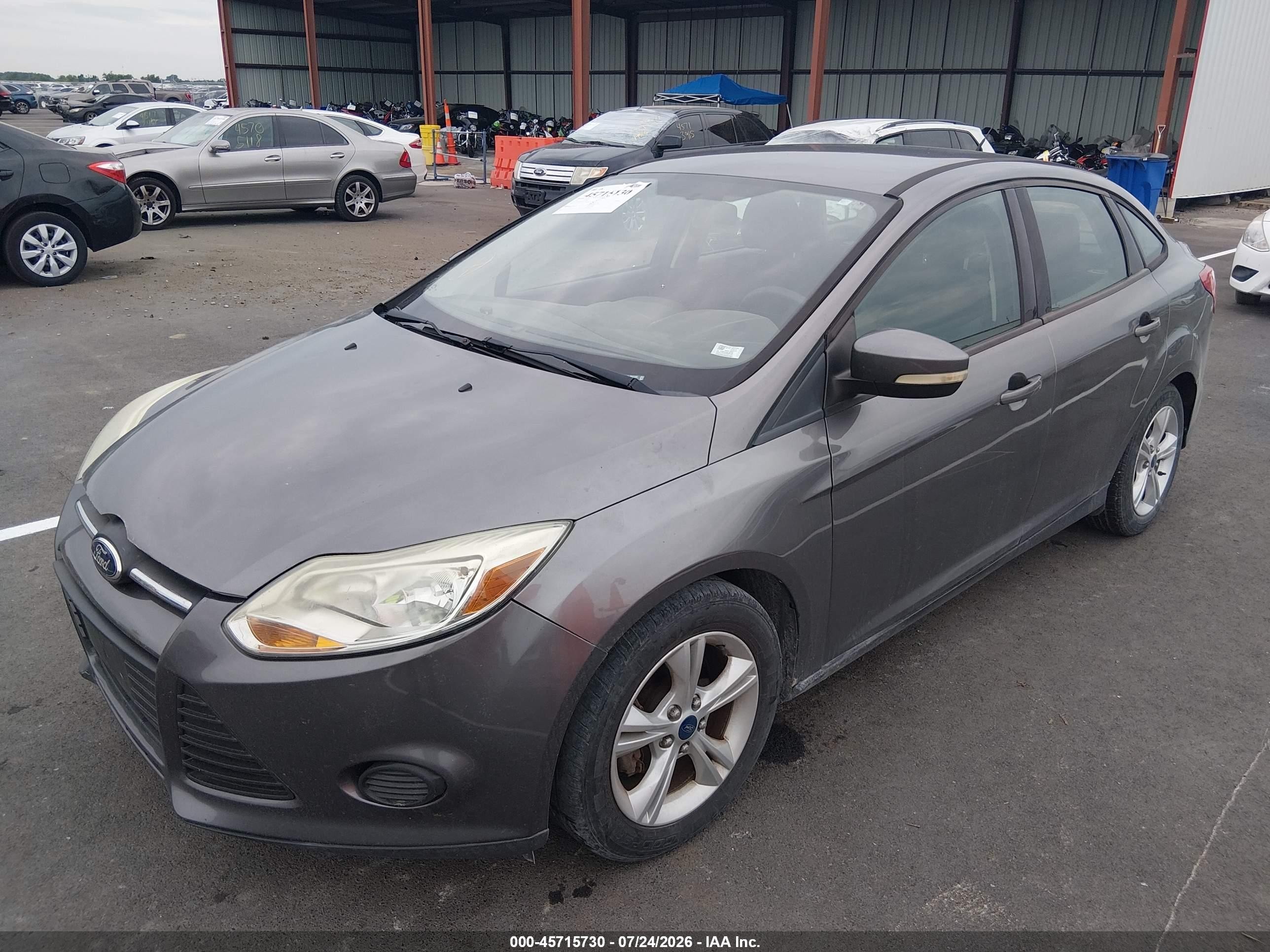 2014 Ford Focus Se Gray vin: 1FADP3F25EL363199