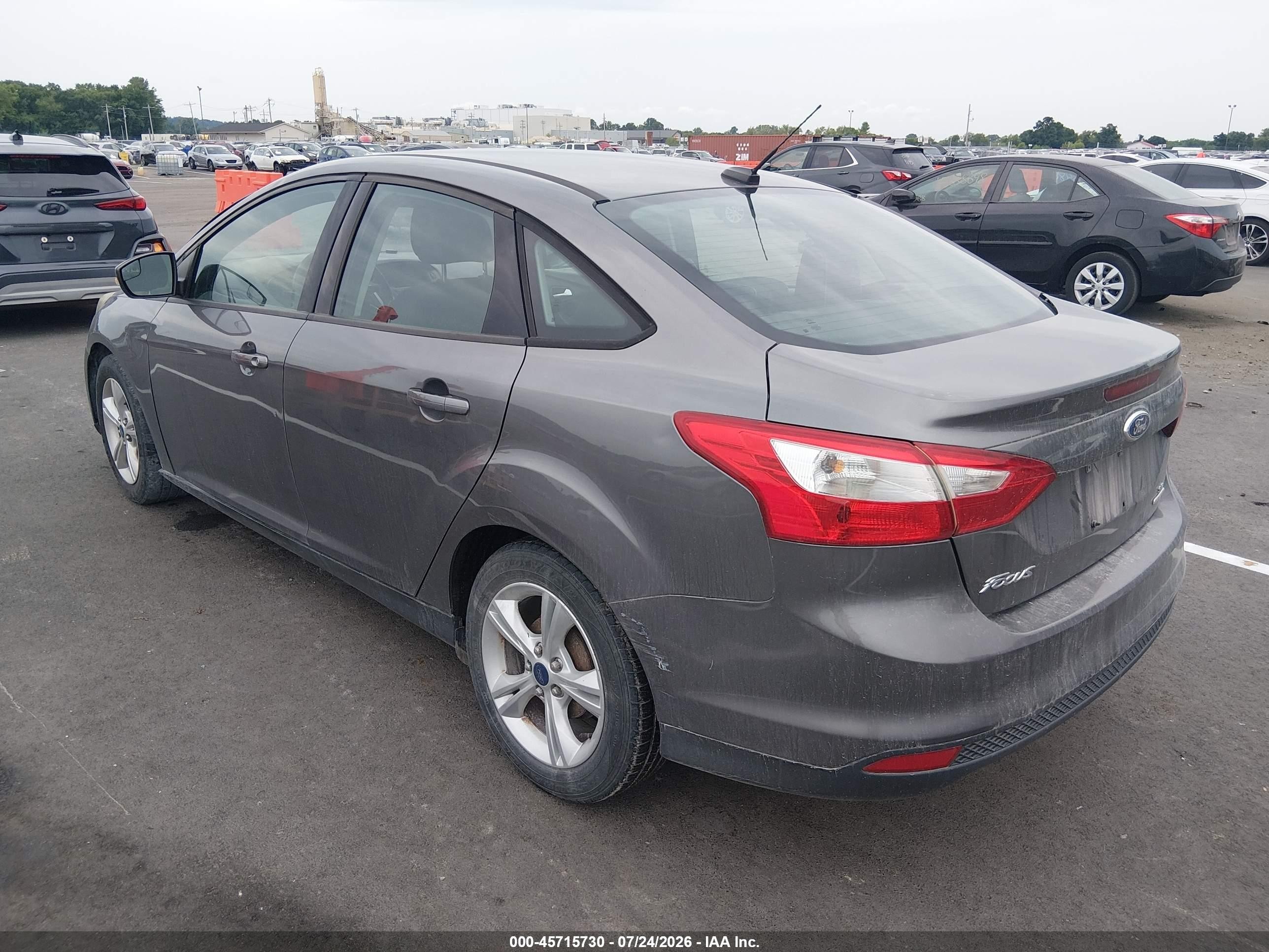 2014 Ford Focus Se Gray vin: 1FADP3F25EL363199