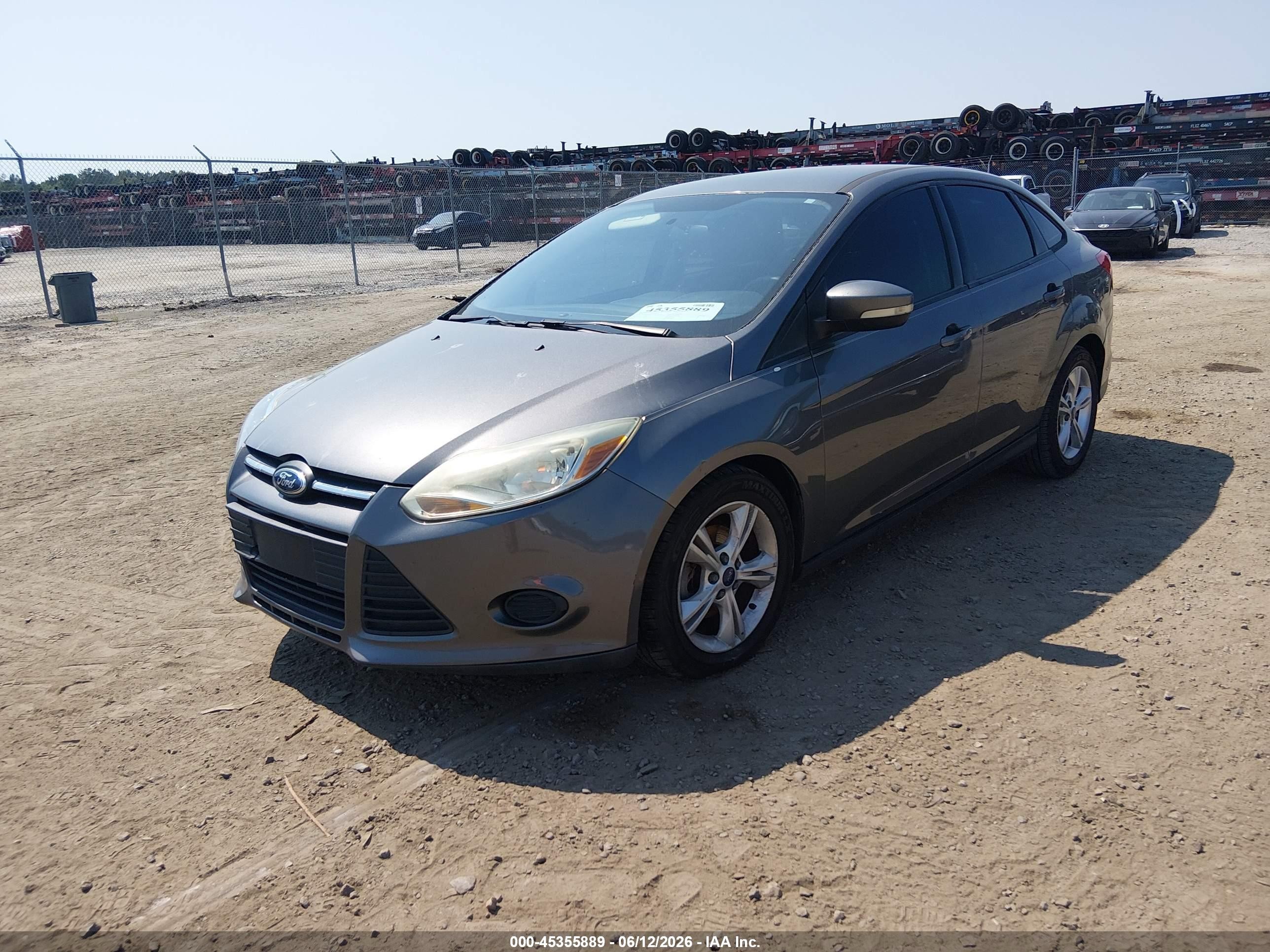 2014 Ford Focus Se Gray vin: 1FADP3F25EL369536