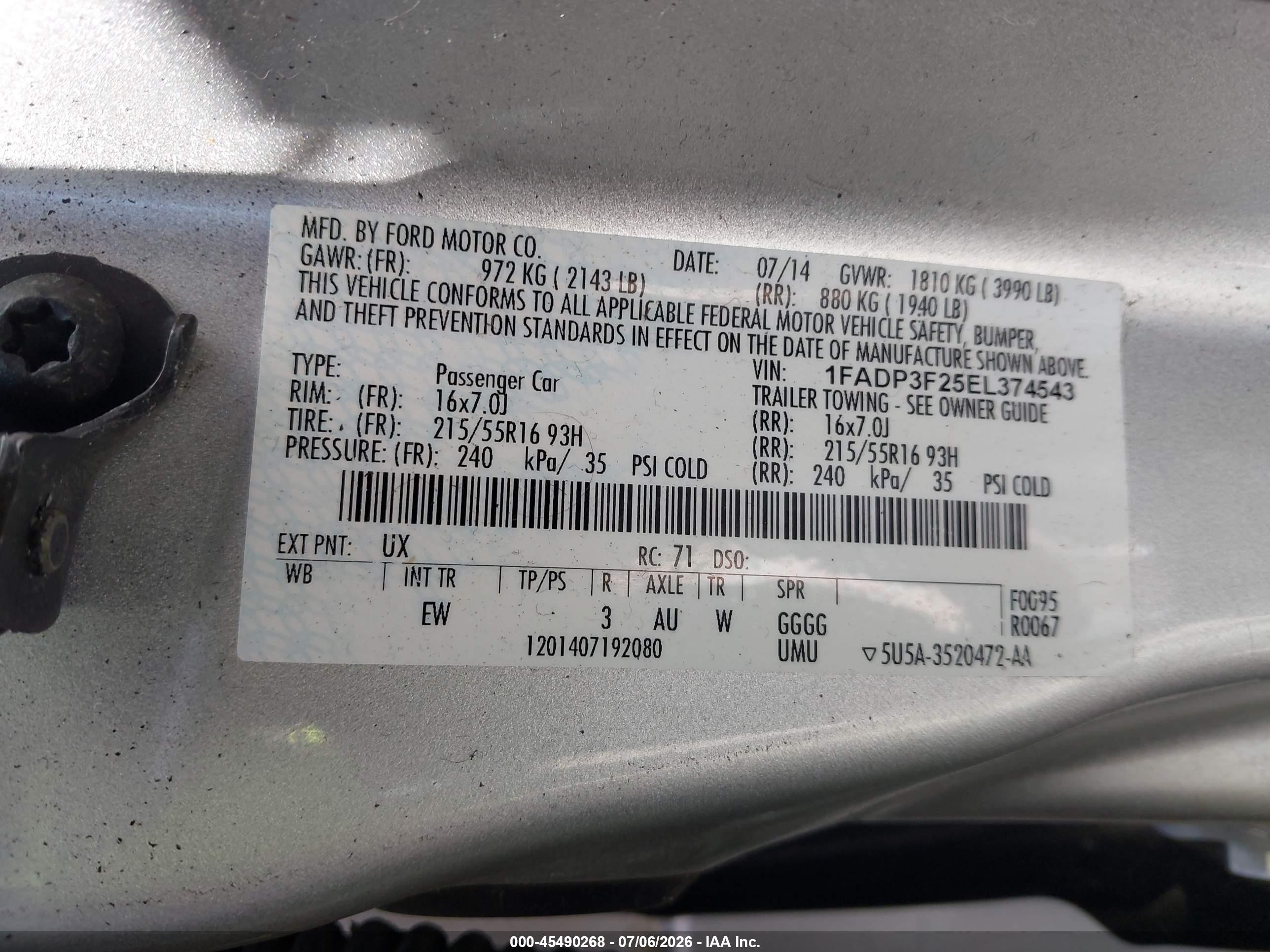 2014 Ford Focus Se Серый vin: 1FADP3F25EL374543