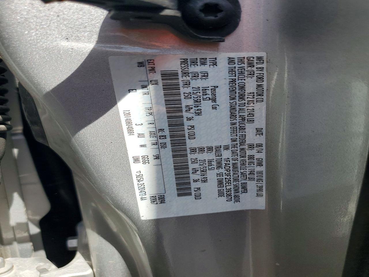 2014 Ford Focus Se Silver vin: 1FADP3F25EL393870