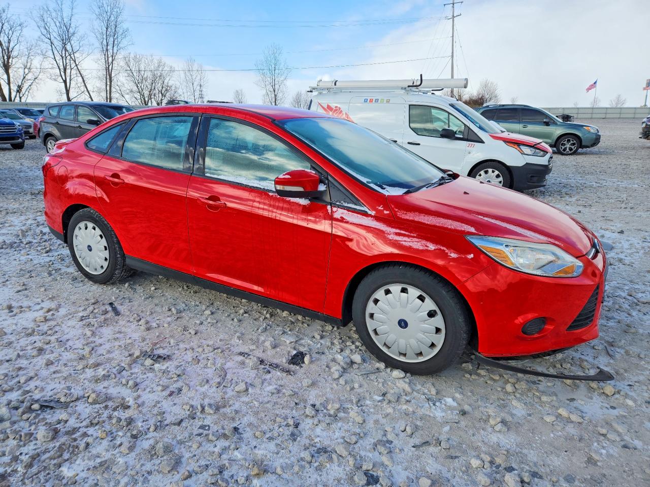 2014 Ford Focus Se Red vin: 1FADP3F25EL393965