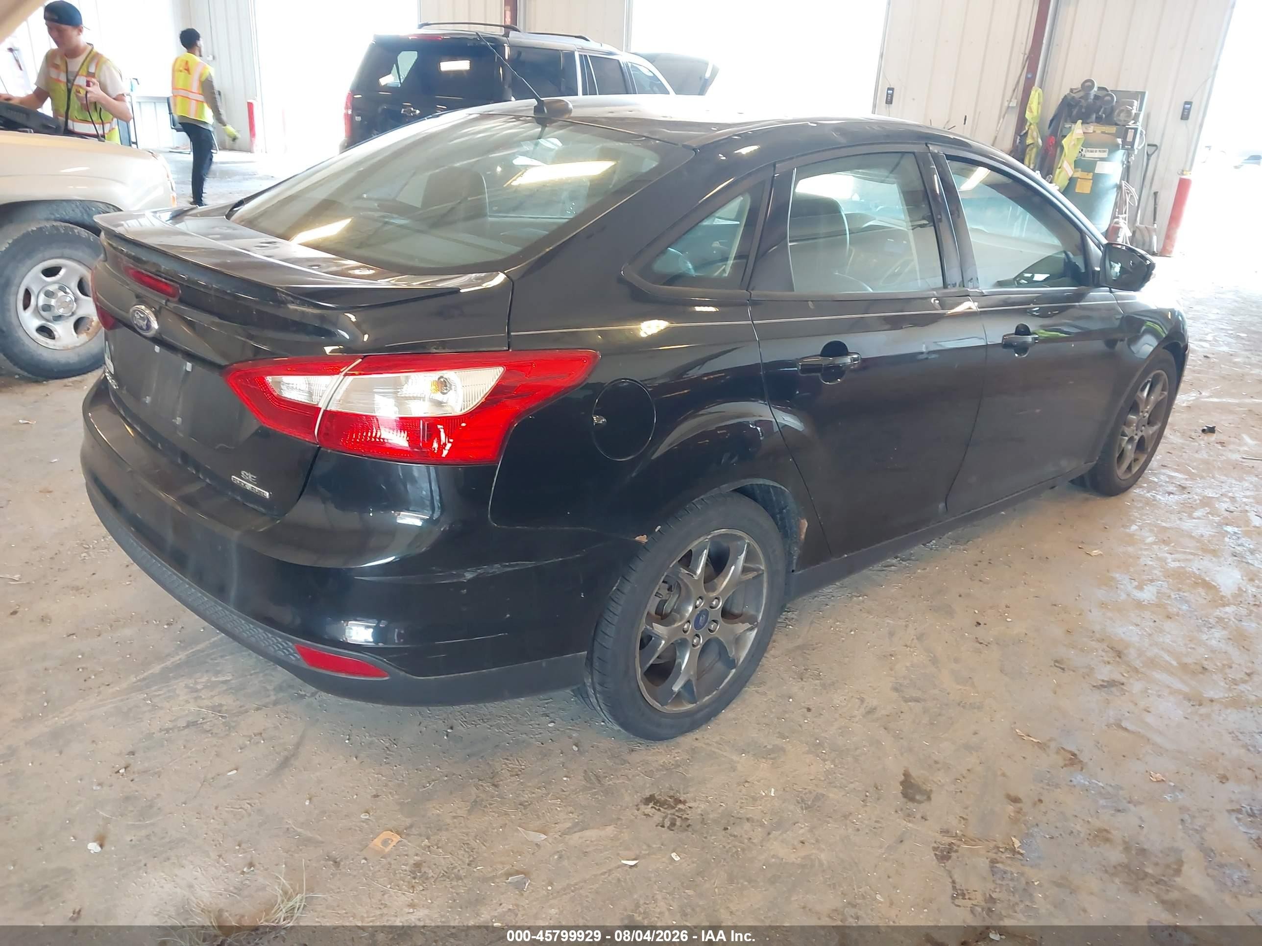 2014 Ford Focus Se Black vin: 1FADP3F25EL398082