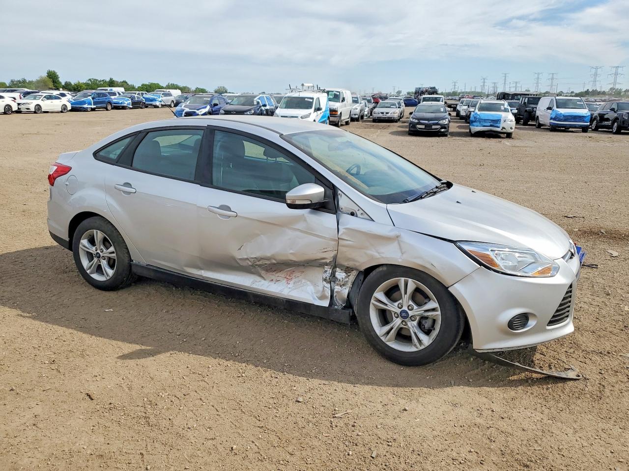 2014 Ford Focus Se Silver vin: 1FADP3F25EL410991