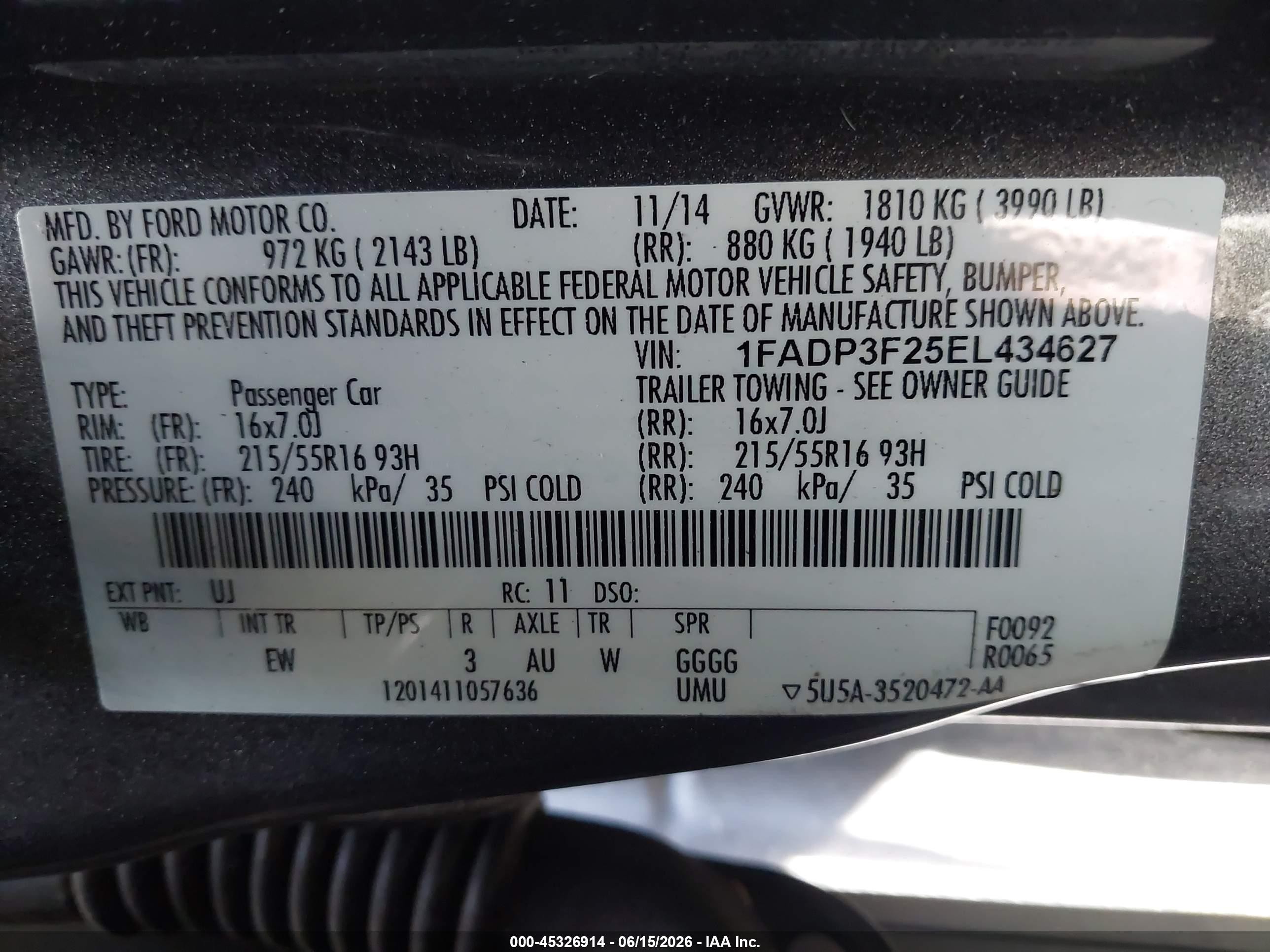 2014 Ford Focus Se Gray vin: 1FADP3F25EL434627