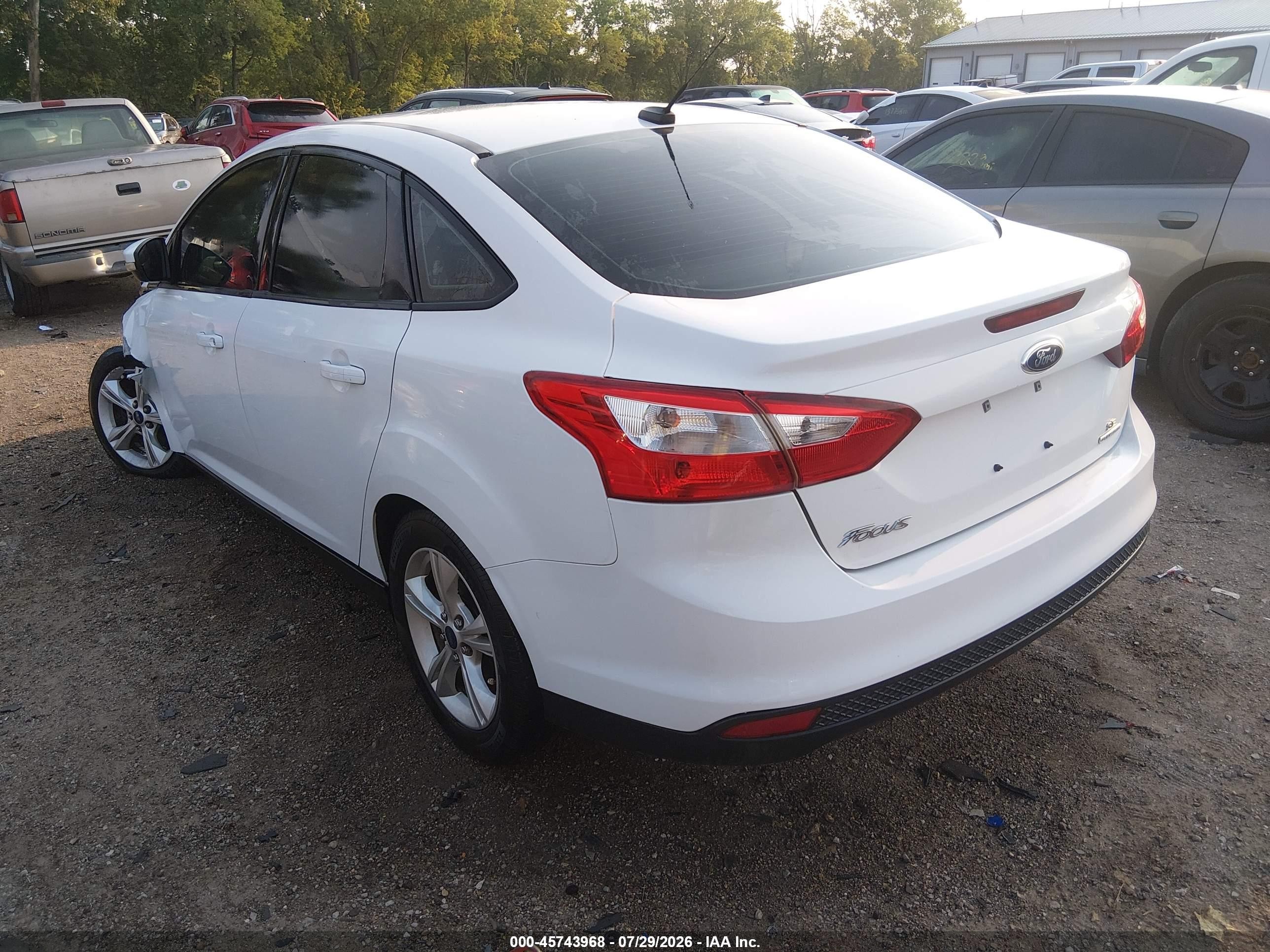 2014 Ford Focus Se White vin: 1FADP3F25EL438676