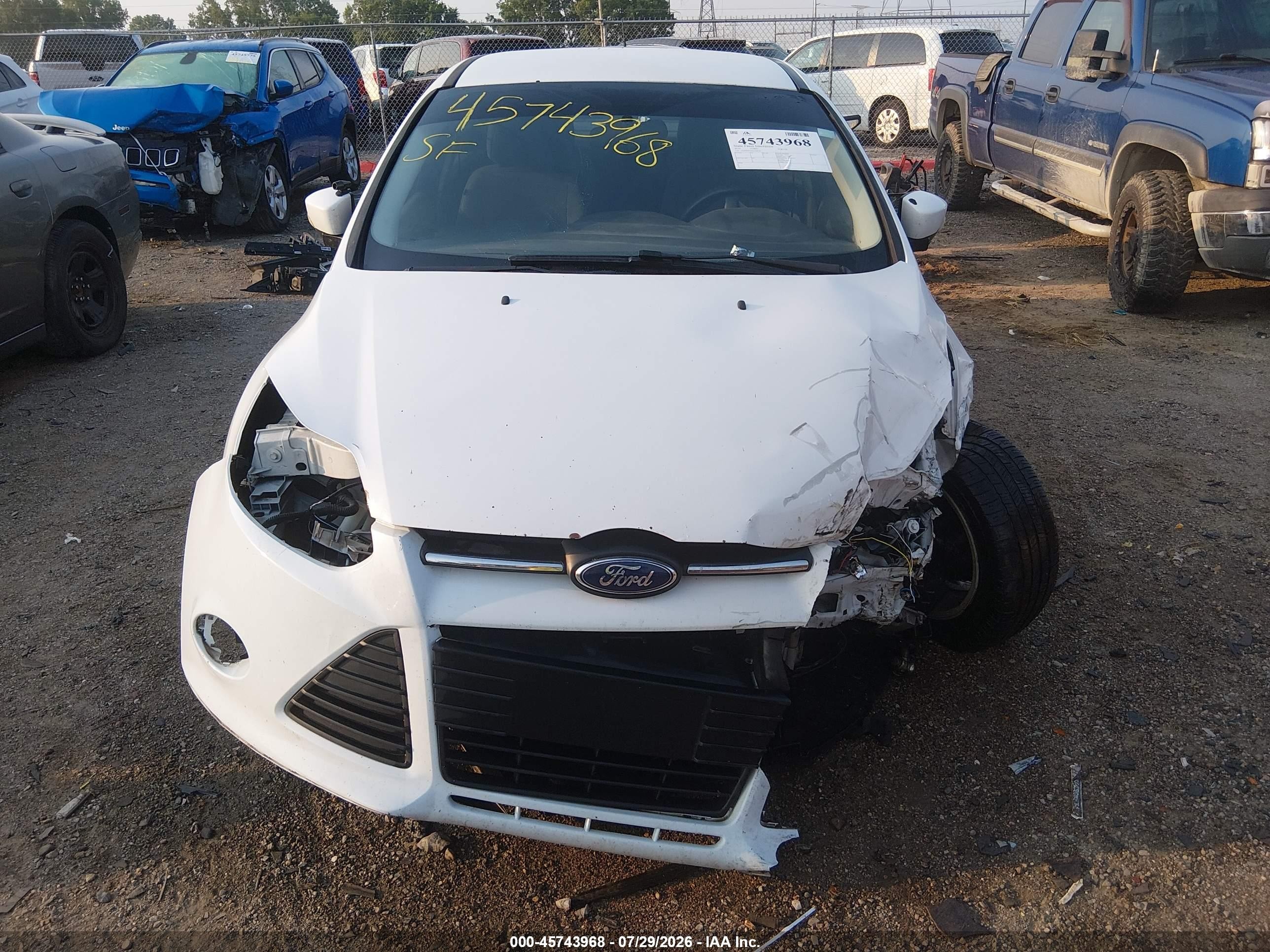 2014 Ford Focus Se White vin: 1FADP3F25EL438676