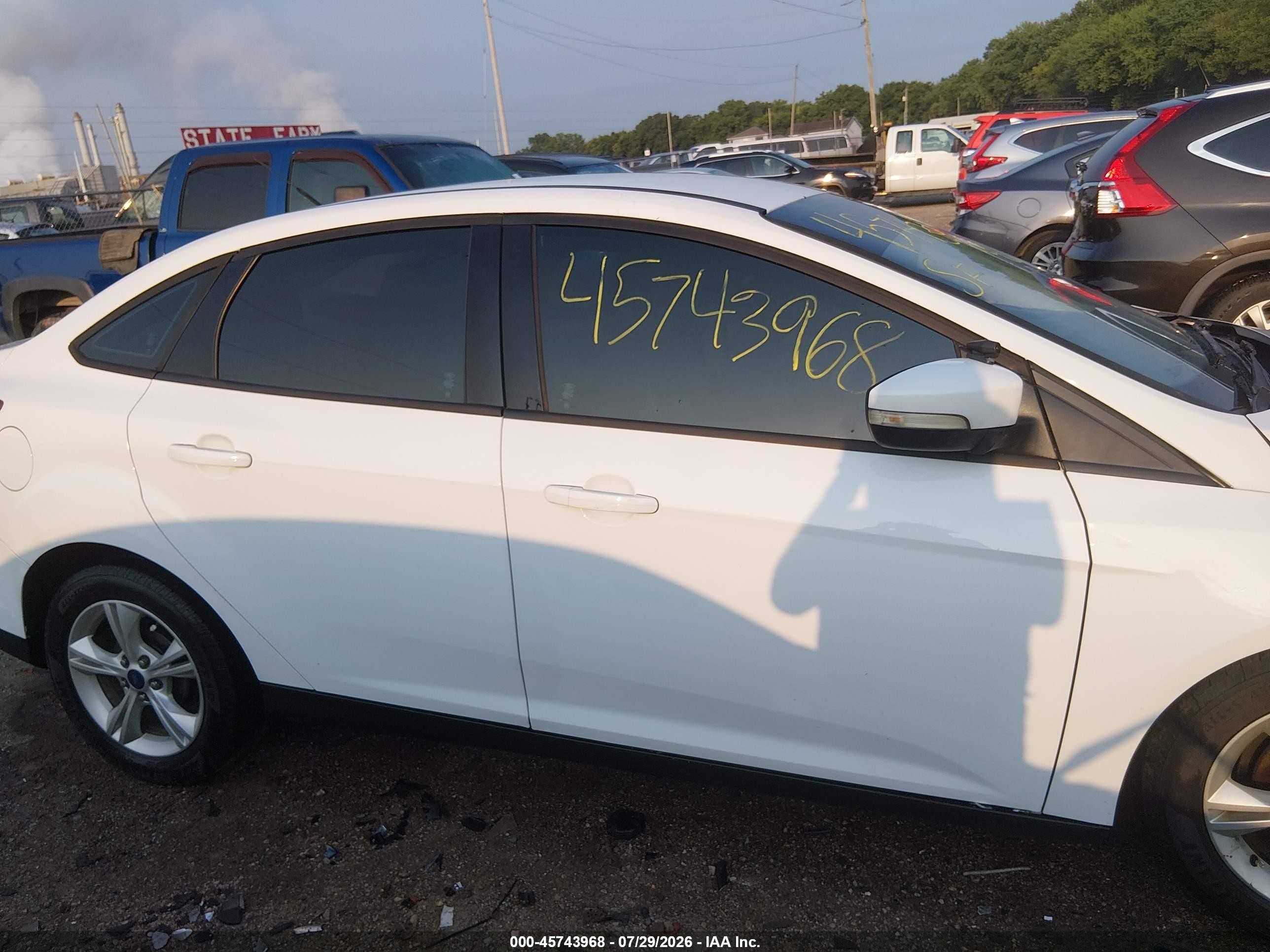 2014 Ford Focus Se White vin: 1FADP3F25EL438676
