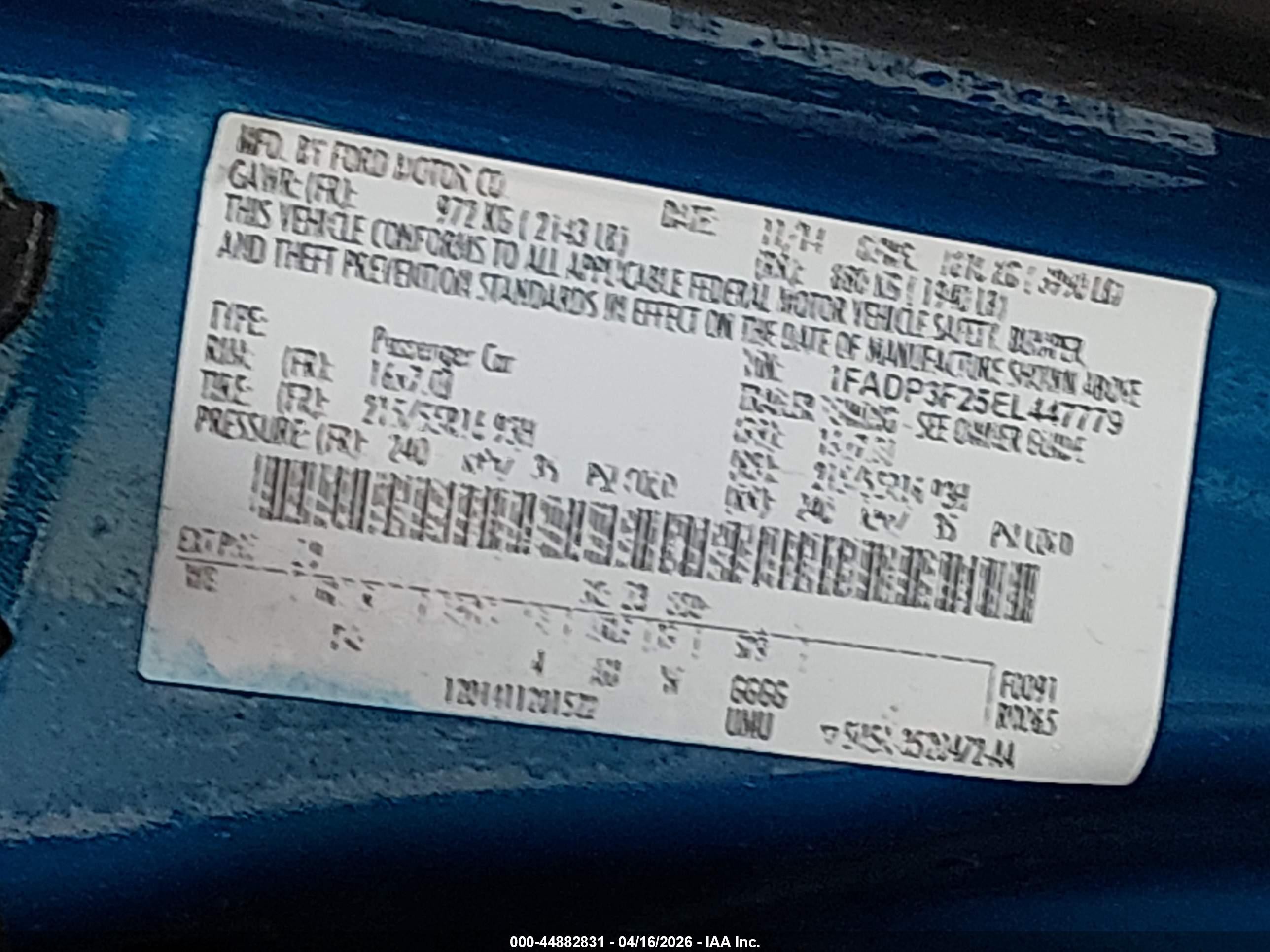 2014 Ford Focus Se Blue vin: 1FADP3F25EL447779