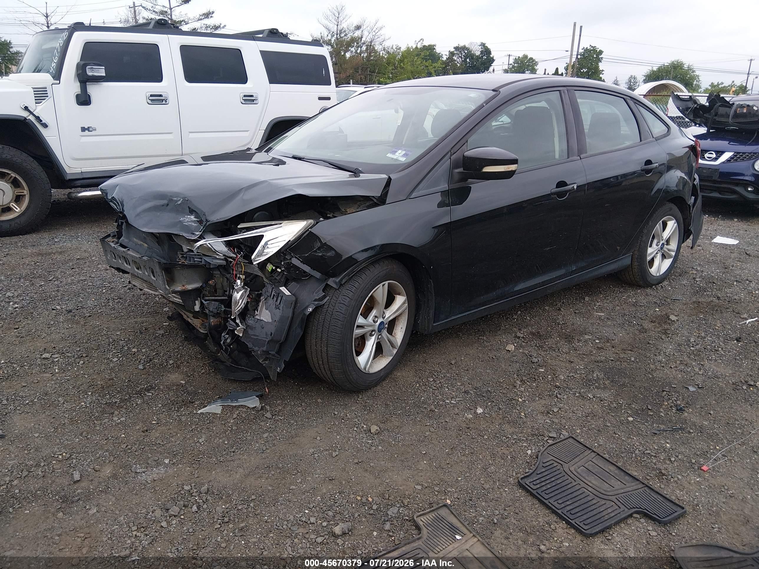 2014 Ford Focus Se Черный vin: 1FADP3F25EL449614