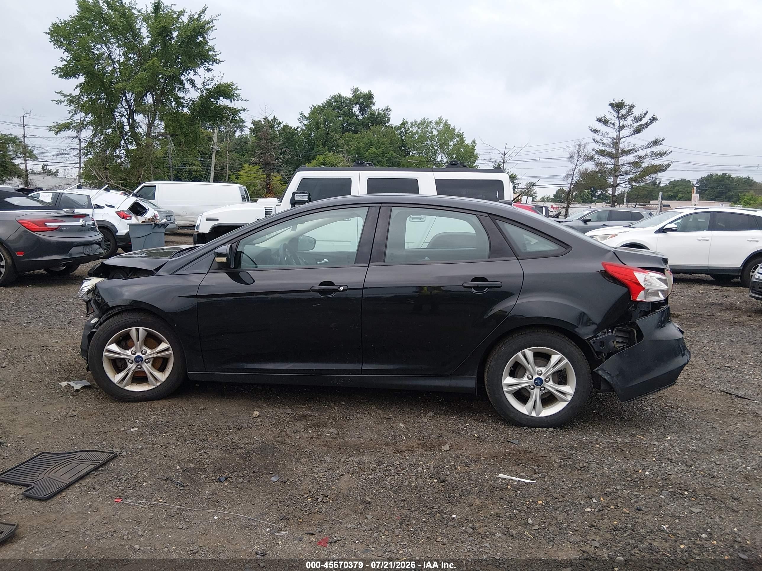 2014 Ford Focus Se Черный vin: 1FADP3F25EL449614