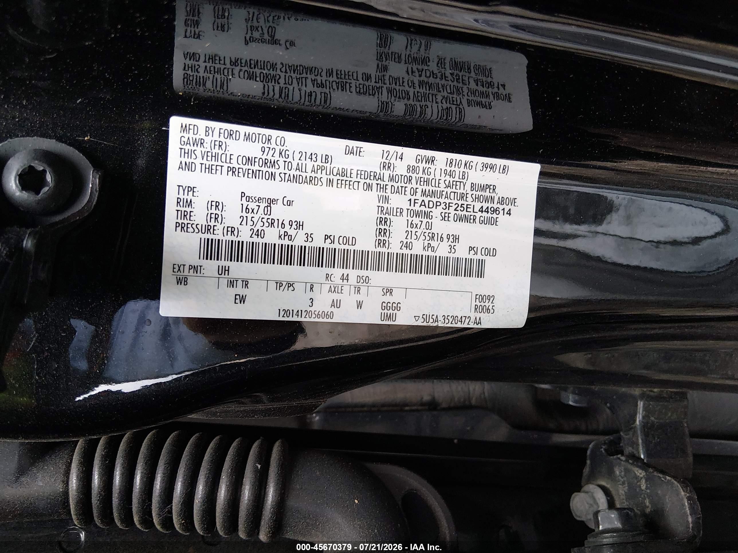 2014 Ford Focus Se Черный vin: 1FADP3F25EL449614