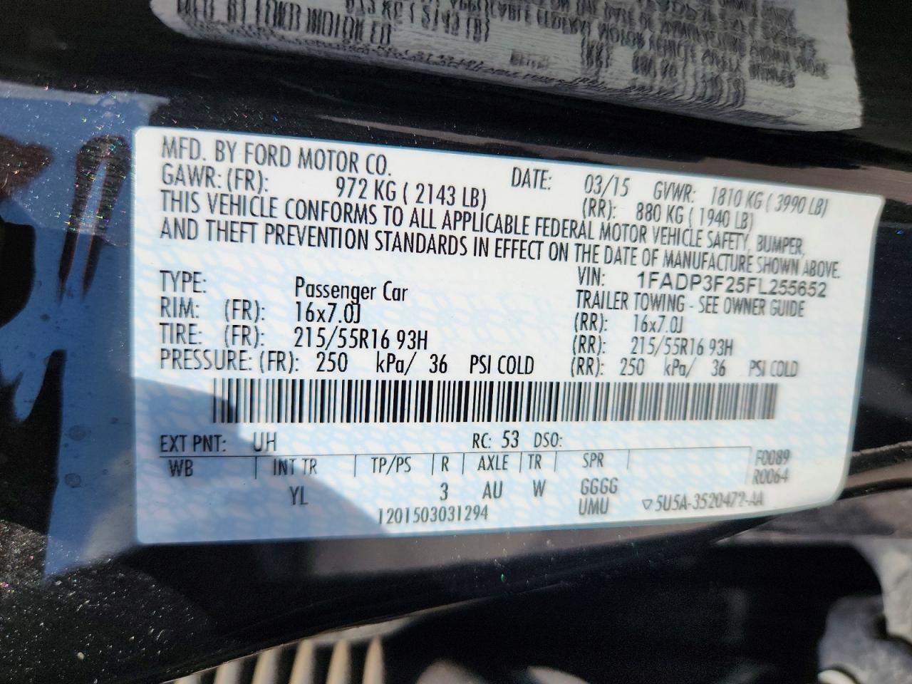 2015 Ford Focus Se Black vin: 1FADP3F25FL255652